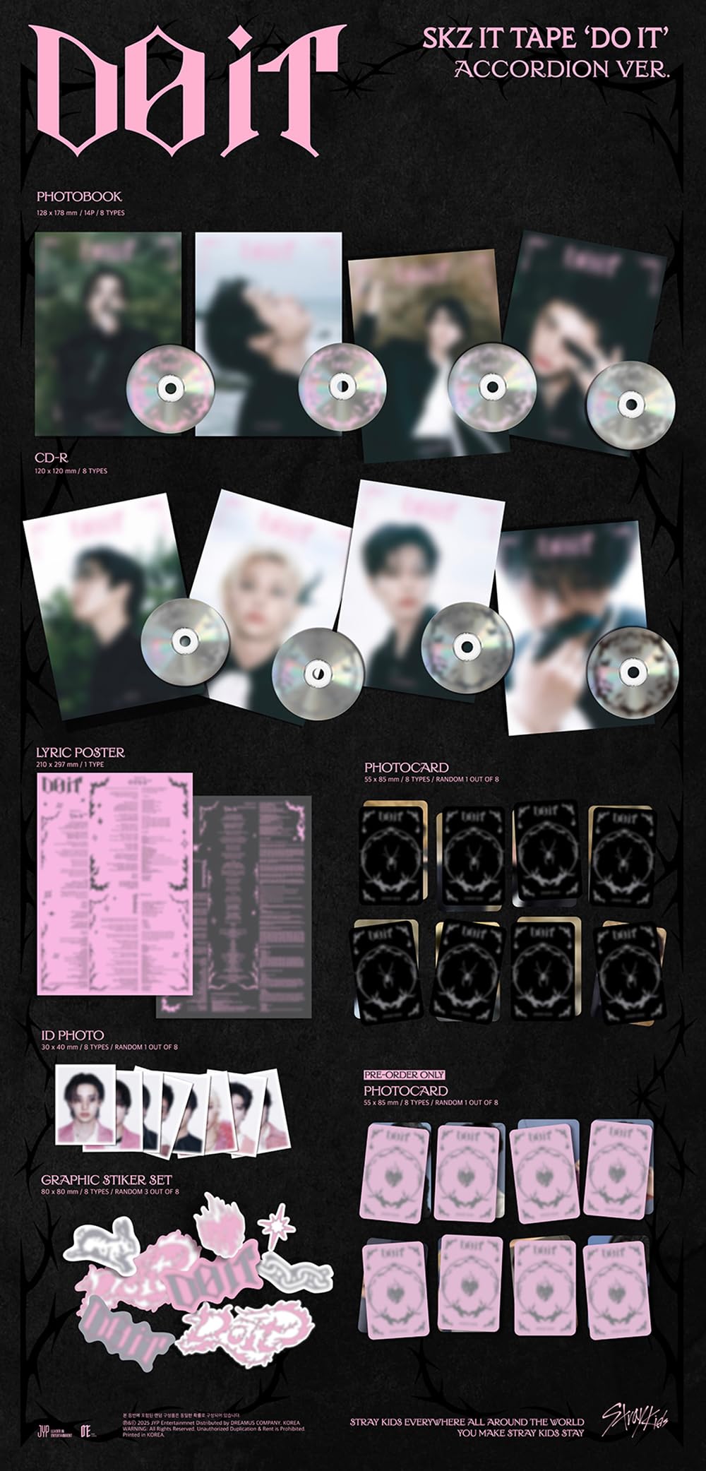 STRAYKIDS - SKZ IT TAPE DO IT ALBUM, [ACCORDION - RANDOM VERSION]