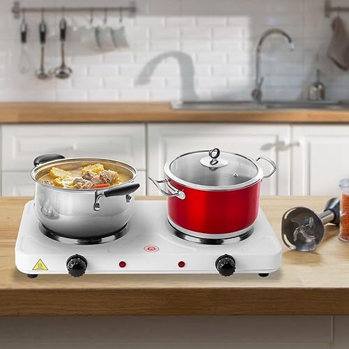 Miniatura 9 de 2000W portátil eléctrico doble quemador placa caliente cocina estufa