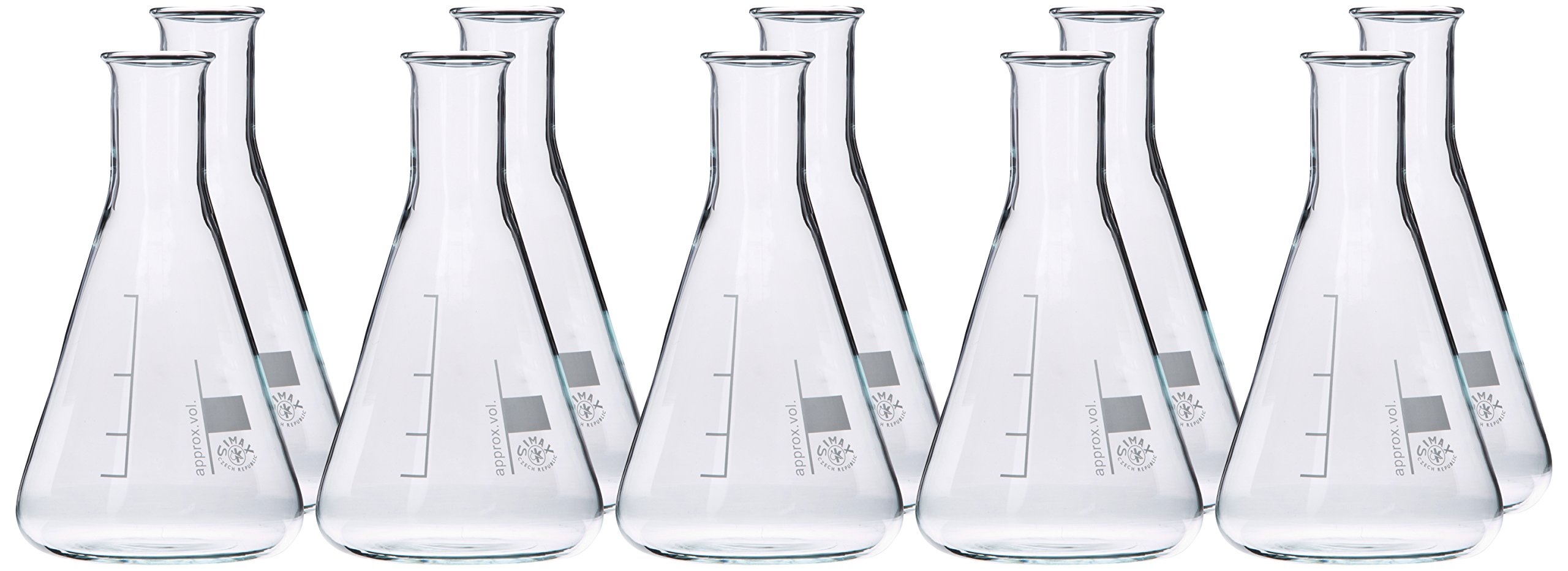 Neolab E-1062 Erlenmeyer Piston Enghals, 500 ml (10-Pack)