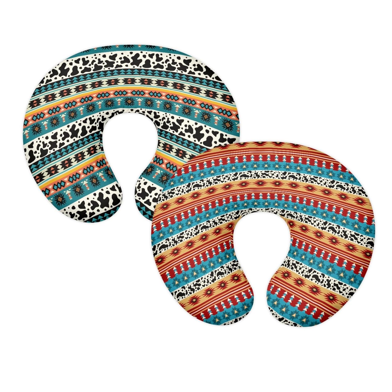 GOSTONG Southwest Tribal Leopard Print Nursing Pillow Cover 2 Packs for U-Shaped Feeding Pillow Covers Breastfeeding Pillow Slipcover with Hidden Zipper Dsign Soft and Eco-Friendly