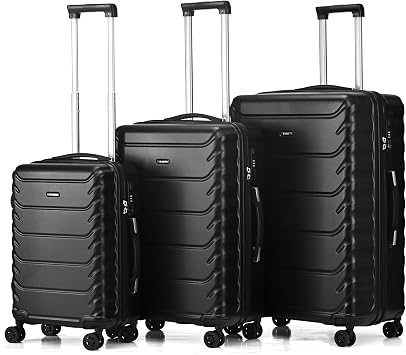 CMY 3 Piece Hard Shell Luggage Set 20+24+28 Inch Suitcases