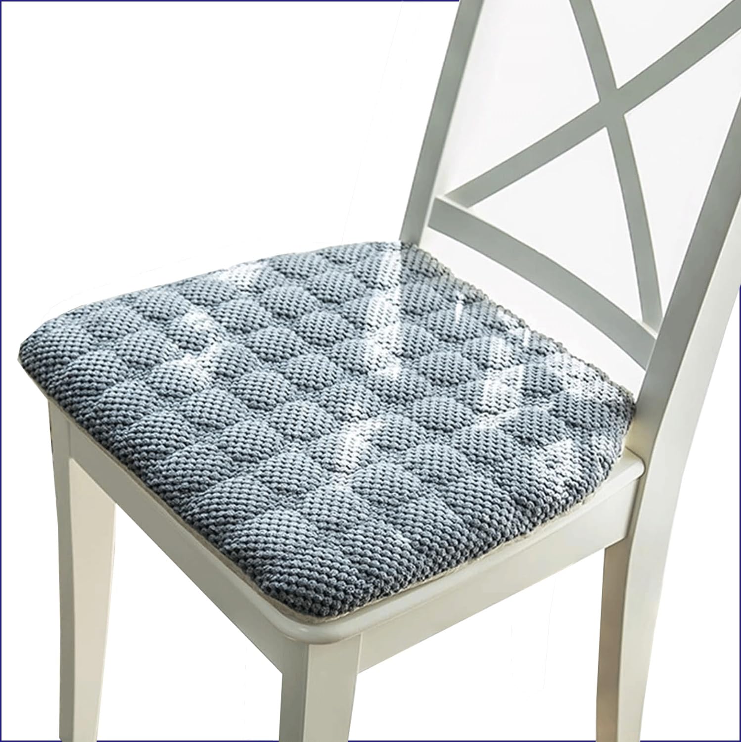 uyeoco Chair Pads for Dining Chairs Set of 4/2/1,40x38cm/40x42cm/43x45cm Office Chair Cushion Pads With Tie for Outdoor,Indoor,Patio,Garden,Floor Cushions,kitchen,bistro(F2,1PC_40X38CM)