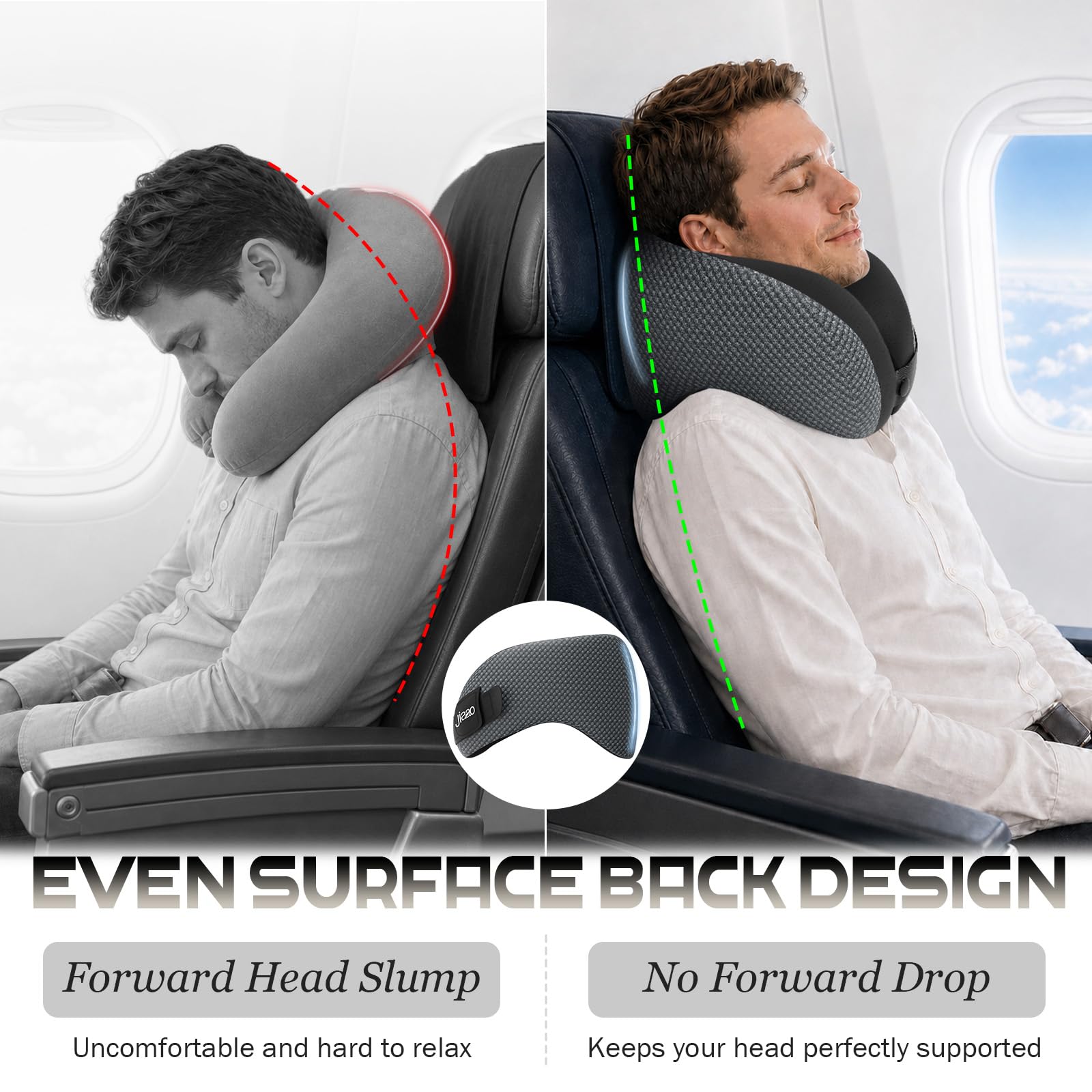 Ergonomic Travel Pillow - Neck Support for Flights -6