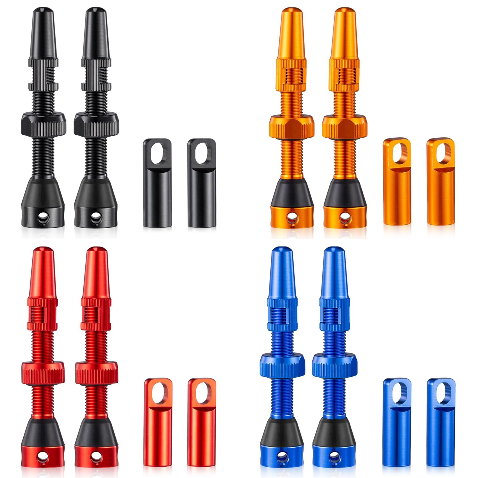 Valvole Tubeless in alluminio leggero Universali Valvole per bici Strumento Riparazione Pneumatico per Facile Manutenzione
