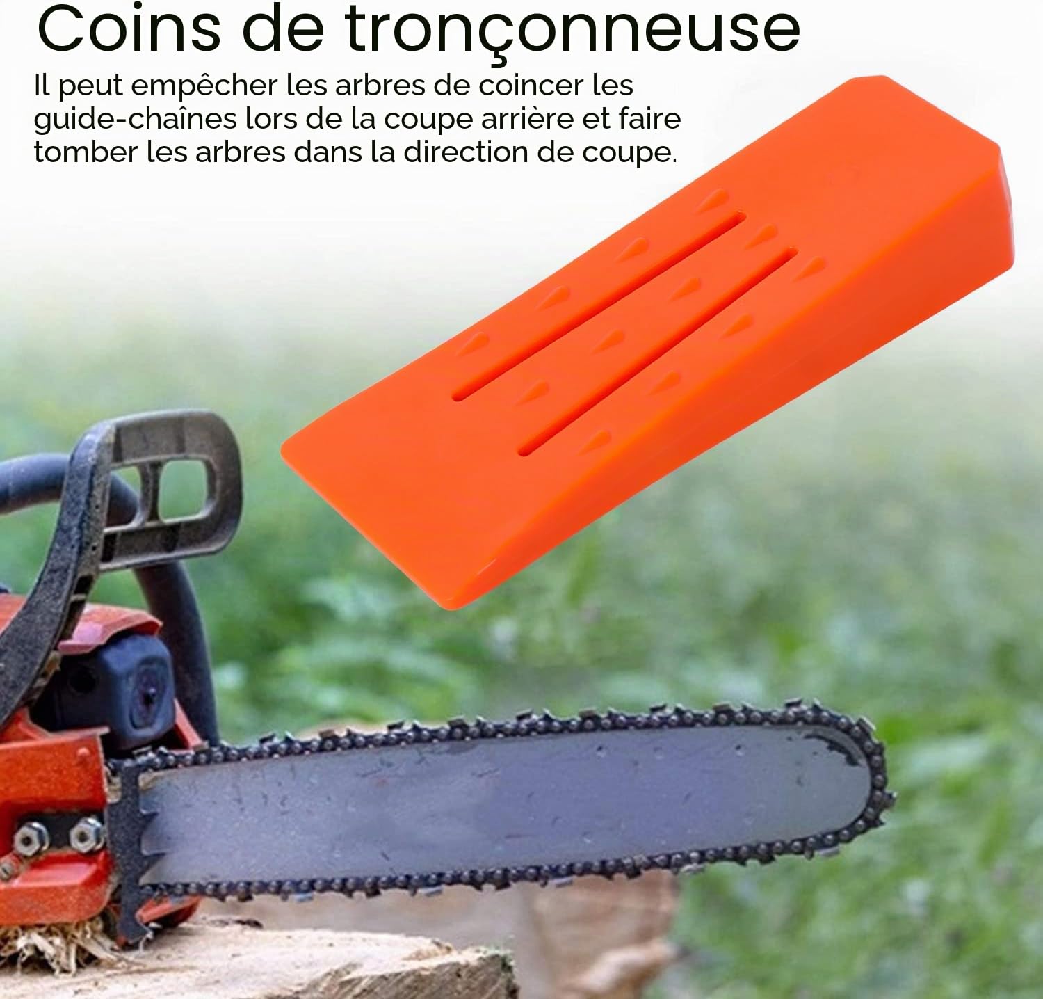 Poweka Lot de 6 cales d'abattage pour tronçonneuse 6 pouces – Plastique ABS