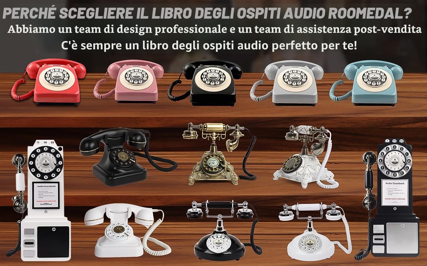 Libro degli ospiti audio per matrimonio, libro degli ospiti retrò, libro degli ospiti audio, un modo personale e conveniente per conservare le tue occasioni speciali, per feste (Telefono Bianco)