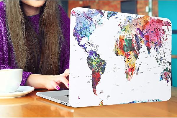 Case for MacBook Pro 14 inch Case 2025-2021 Release M4 A3112 A3185 A3401 M3 A2918 A2992 M2 A2779 M1 A2442 Pro Max, Classic Printed Plastic Hard Shell Cover & Keyboard Cover, Map - 5