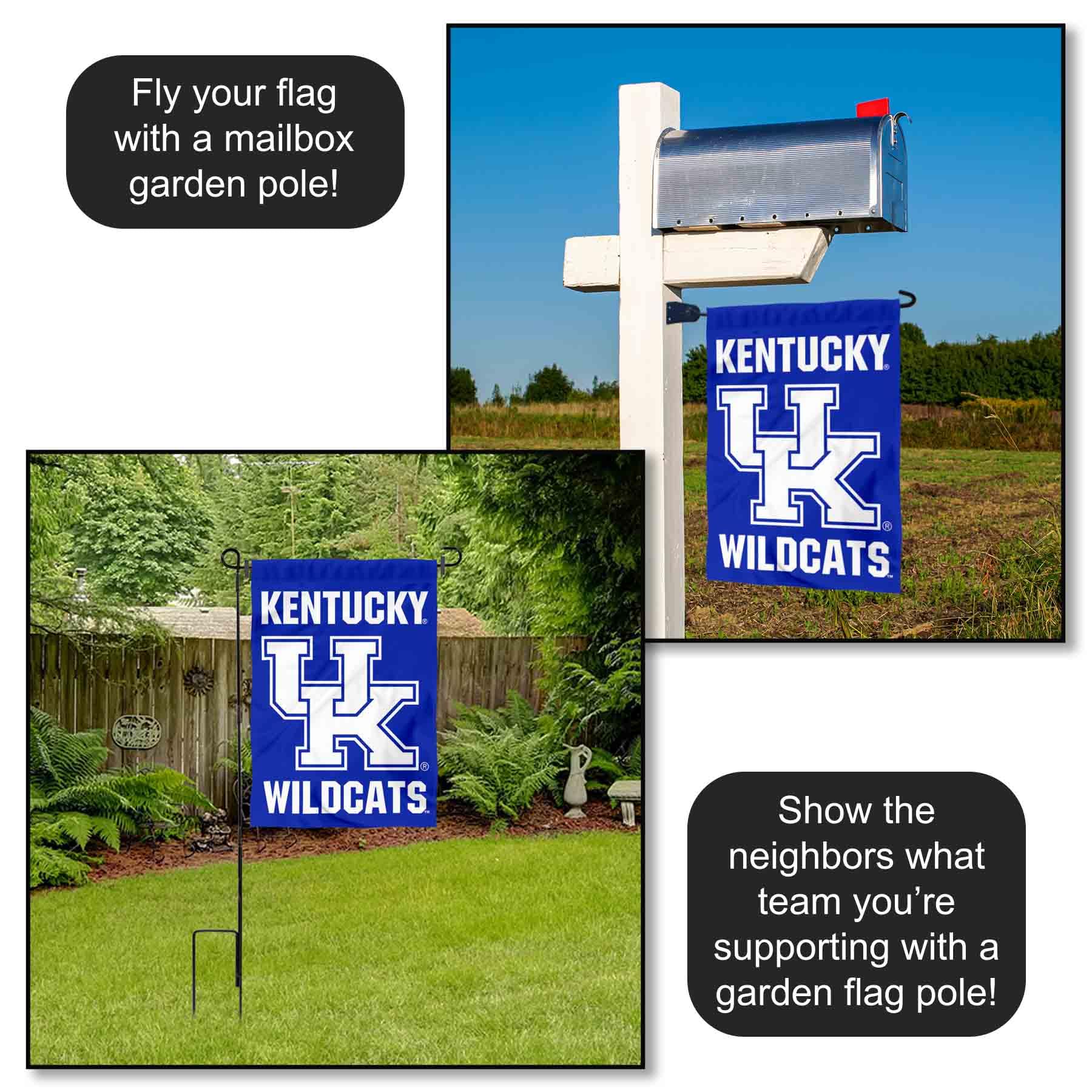 Kentucky Wildcats Wordmark Garden Flag - Officially Licensed 13x18 Inch UK Decor - View #6