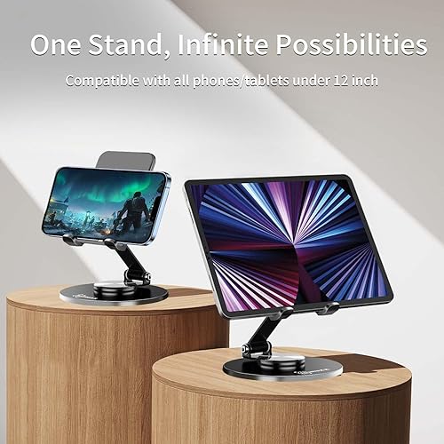 Miniatura 6 de Alumuxx Soporte para teléfono celular, capacidad de carga innovadora de 1.7 libras, con estructura patentada RockSolid y rotación de 720, se adapta