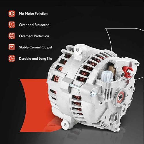 Miniatura 6 de A-Premium Alternador compatible con Ford Mustang 2005 2006 2007 2008, V8 4.6L, 12V 135A polea de 6 ranuras en el sentido de las agujas del reloj,