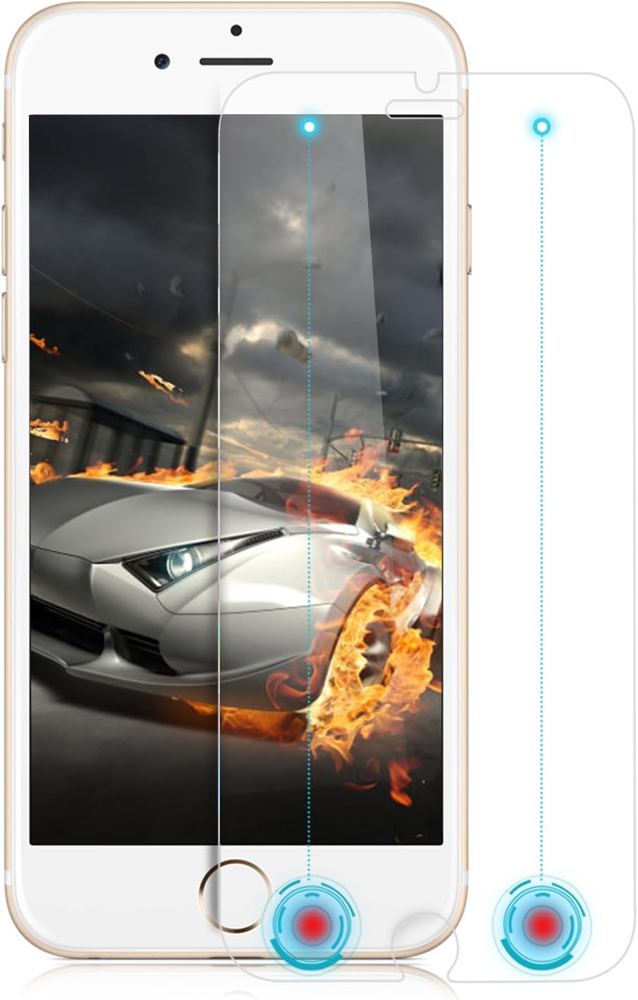 Smarteer Tempered Glass Screen Protector with Smart Invisible Return Key & Confirm Key for iPhone 6S