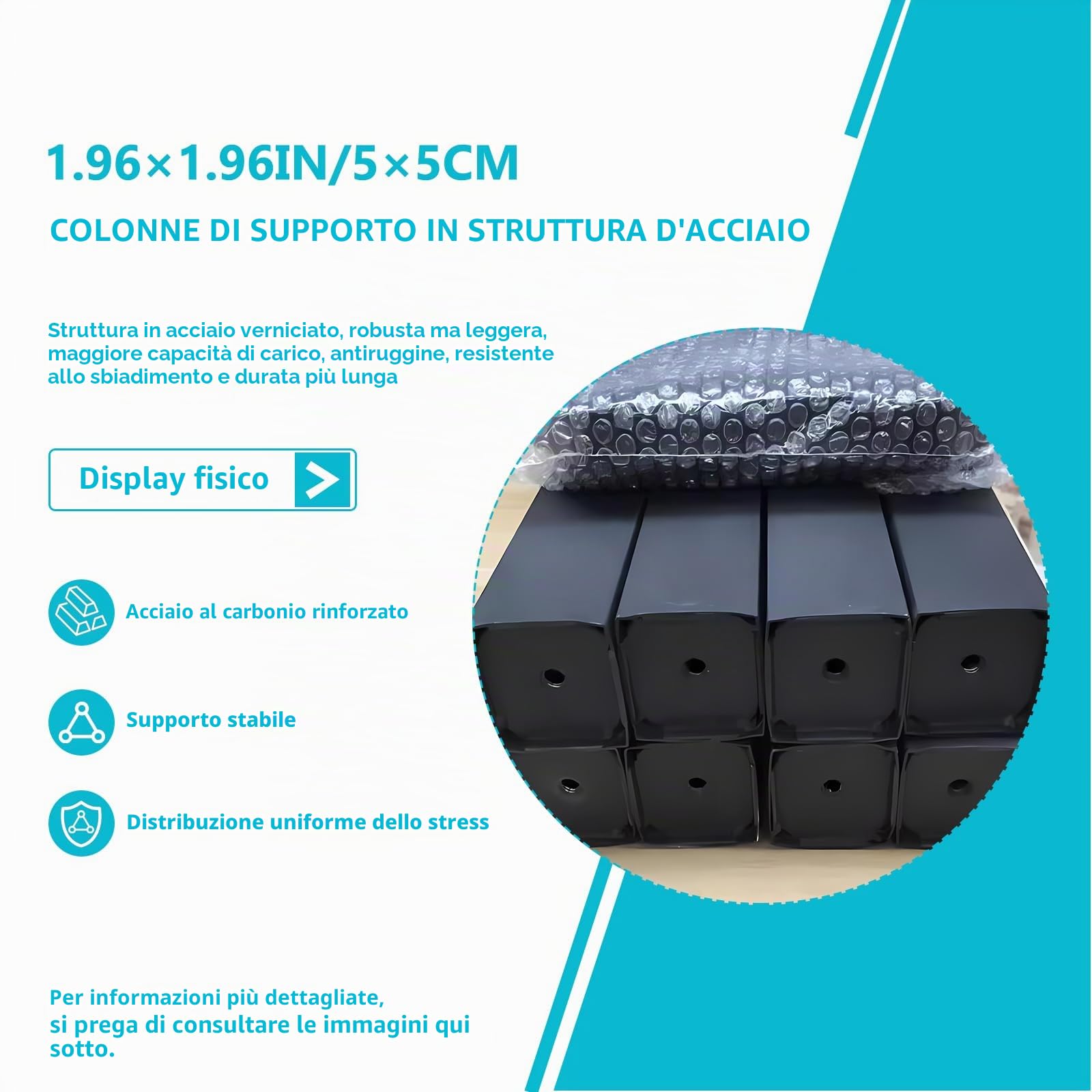 2pcs supporto casse acustiche fino a 50kg, Antiscivolo e anti-vibrazione supporto casse audio, Design MDF che assorbe le vibrazioni, supporti casse acustiche per lo studio home theater (80cm)