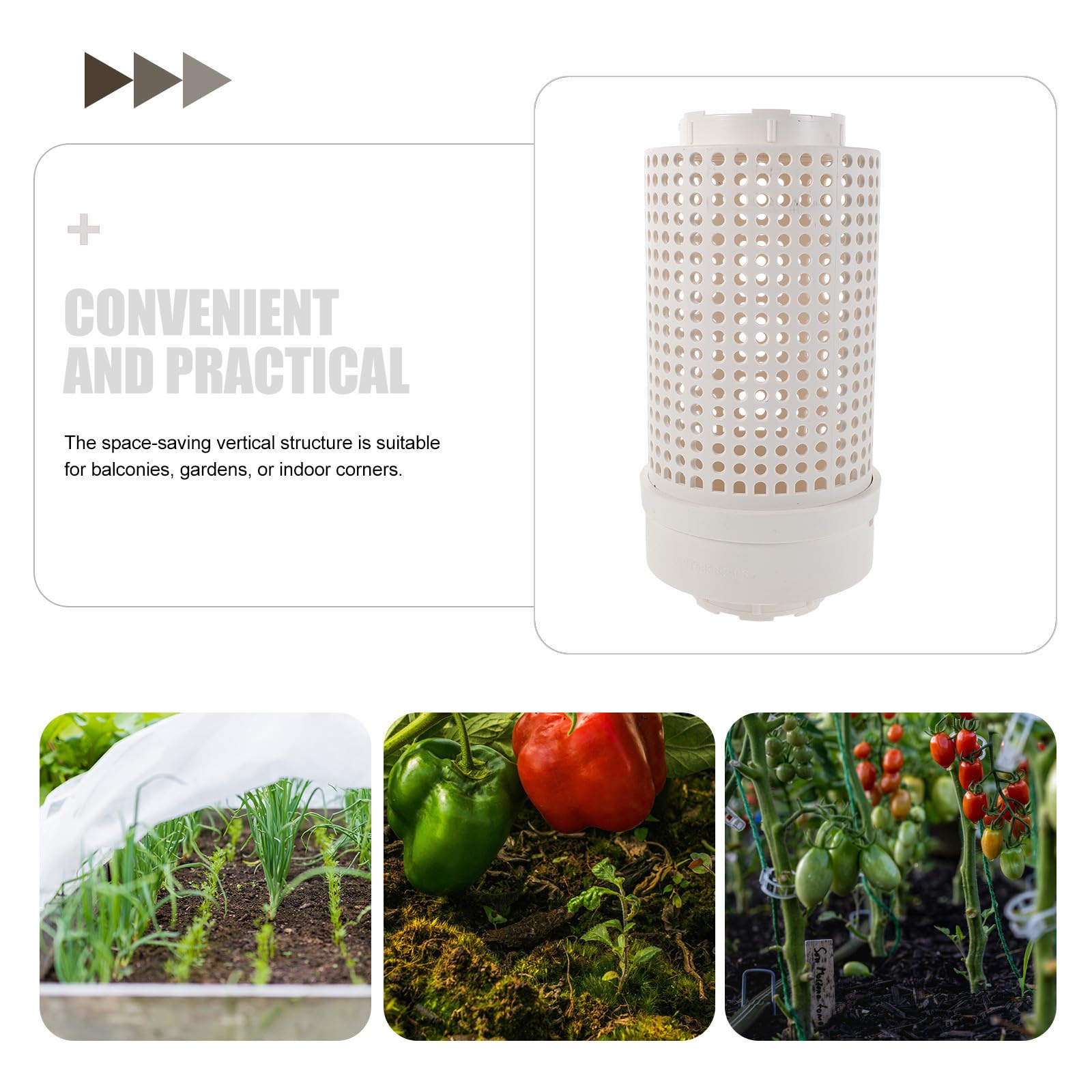 Compostador Subterráneo de Lombrices para Residuos de Cocina y Plantas, Contenedor de Plástico Blanco Resistente al Clima para Jardín y Cocina