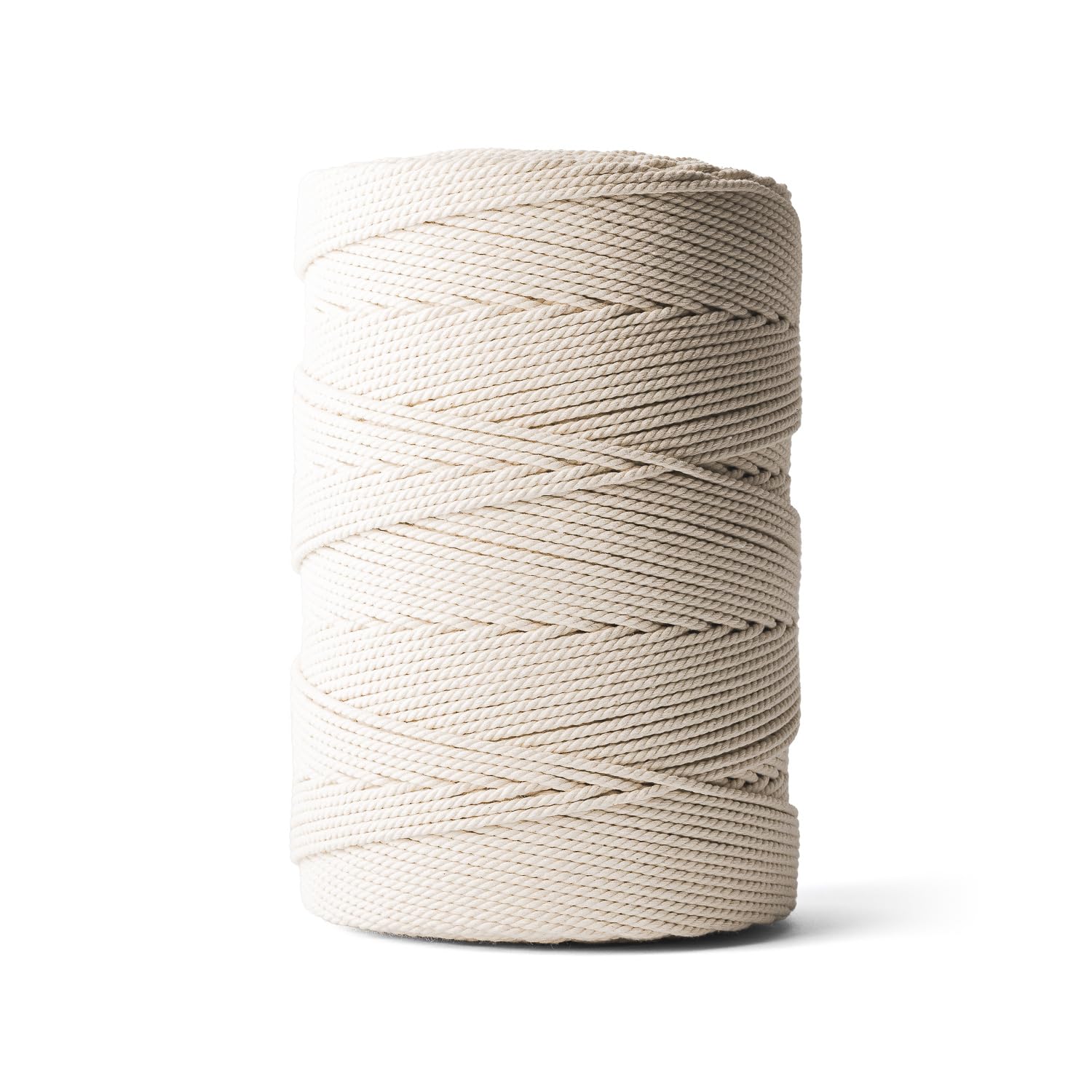 LEDENT Corda Per Macramè In Cotone Riciclato 100% – 3mm X 120m, Colore Blu Marino, Doppia Ritorta, Progetti Fai Da Te, Arazzi, Piante, Artigianato Creativo