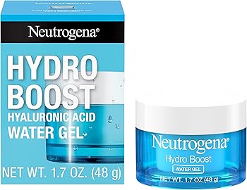 Neutrogena Hydro Boost Hyaluronic Acid Hydrating Water Gel Daily Face Moisturizer for Dry Skin, Oil-Free, Non-Comedogenic Face Lotion, 1.7 fl. Oz