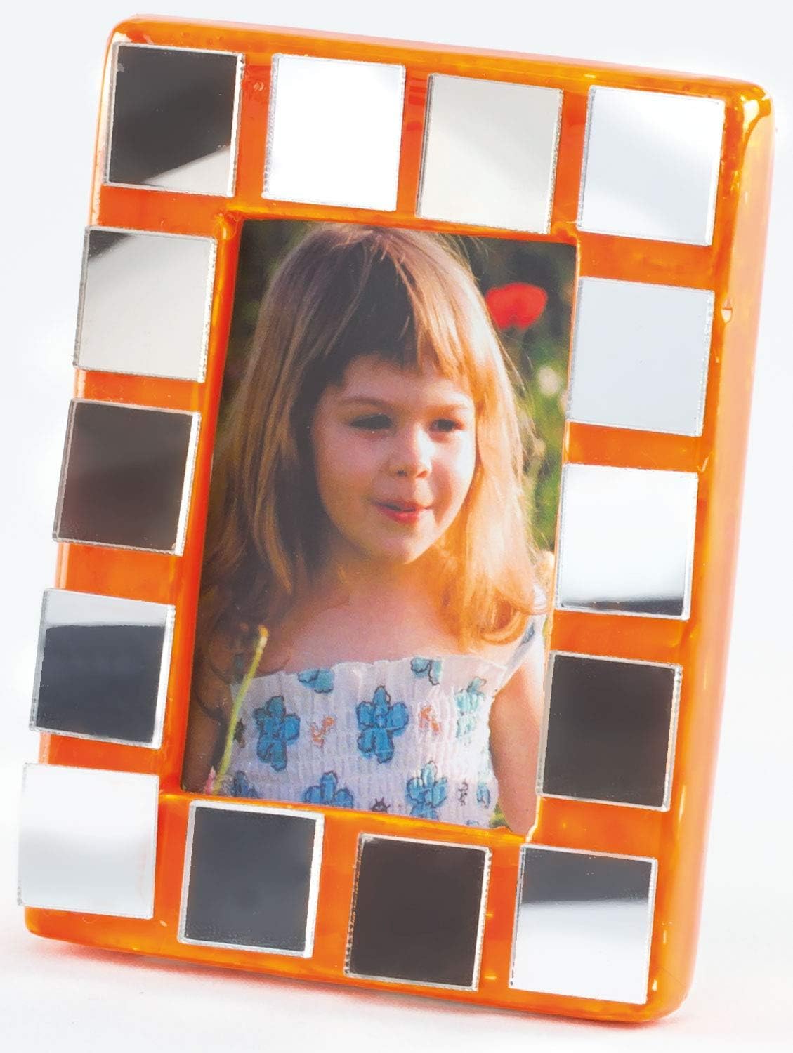 Baker Ross EF548 Self Adhesive Mirror Tiles, Kids Card Making, Mosaic Crafts, Collage (Pack of 100), 1.3cm, Assorted