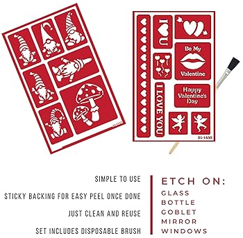 Amazon.co.jp: 2 Armour Etch Over N Over 再利用可能なガラス