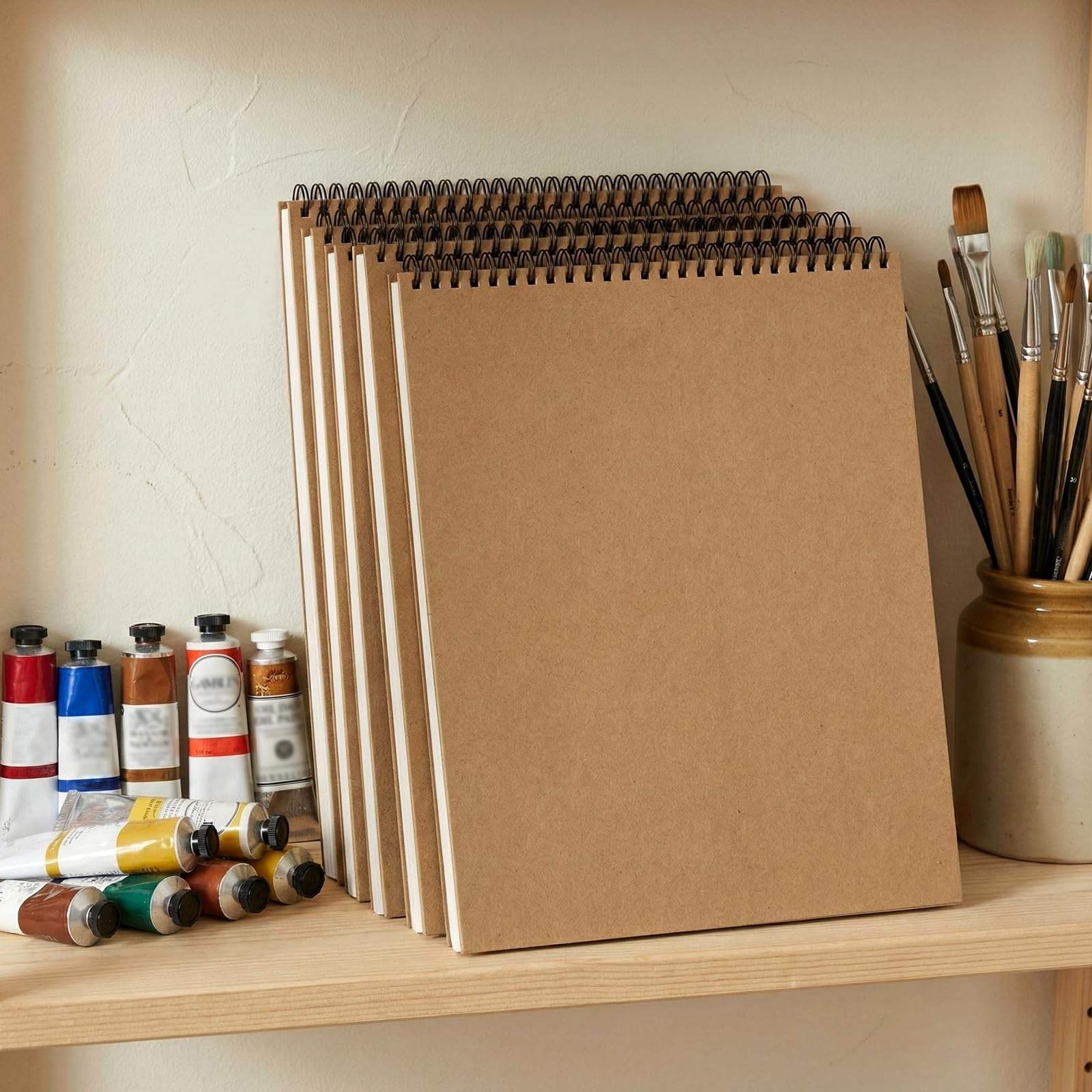 HEIHAK Set di 12 quaderni per schizzi, formato A3, A4, A5, 60 pagine, 30 fogli con rilegatura a spirale, quaderni a spirale, blocchi per schizzi, schizzi, pittura, scrittura