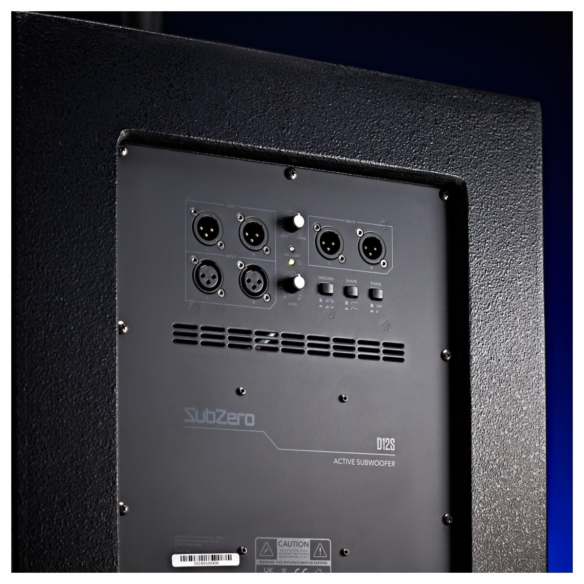 SubZero D12S Aktiv-DSP-PA-Subwoofer | Kraftvoller Sub zur Vervollständigung Ihres PA-Systems, Shape-Contour-Funktion Verbessert Bässe, Phasenumkehr, 1400W