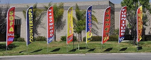 Miniatura 3 de Western Union Envio De Dinero - Cartel publicitario de plumas con kit de asta de bandera y estaca para el suelo