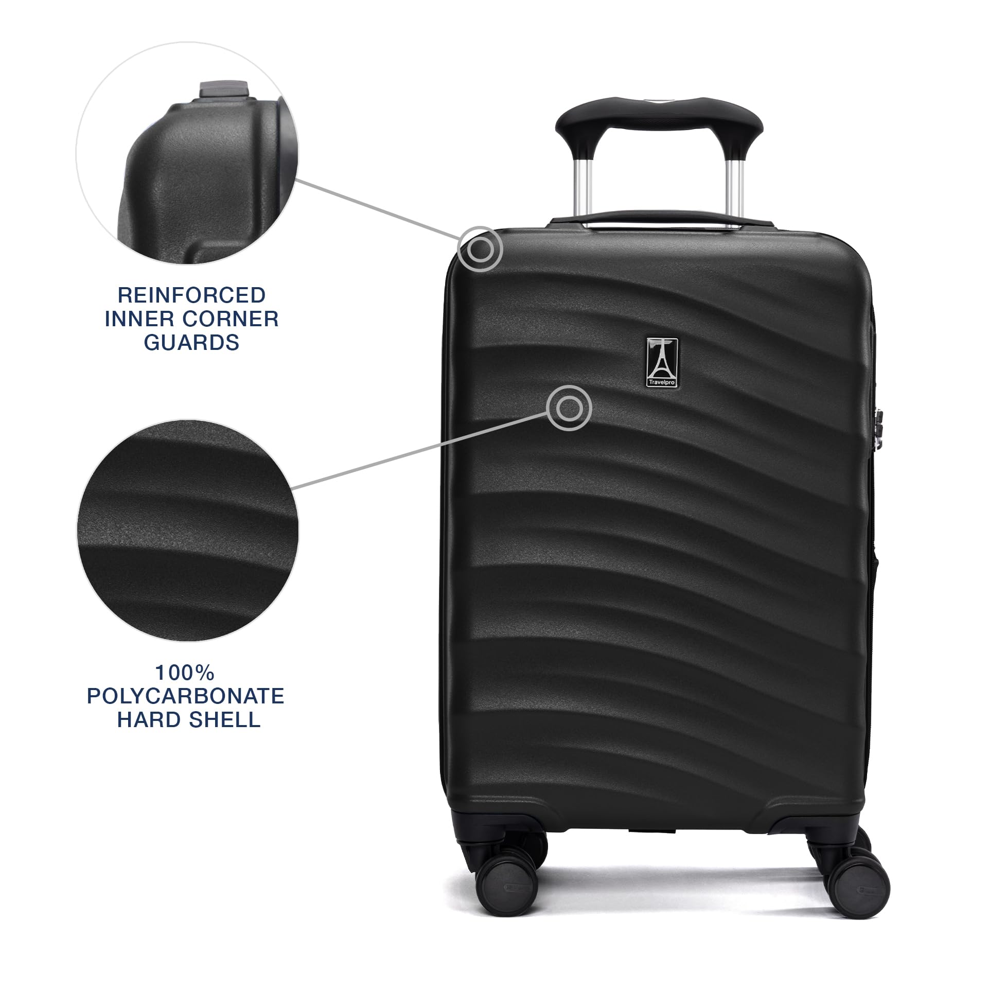 Travelpro ブラック バック Amazon.com.br: Travelpro: Black Luggage