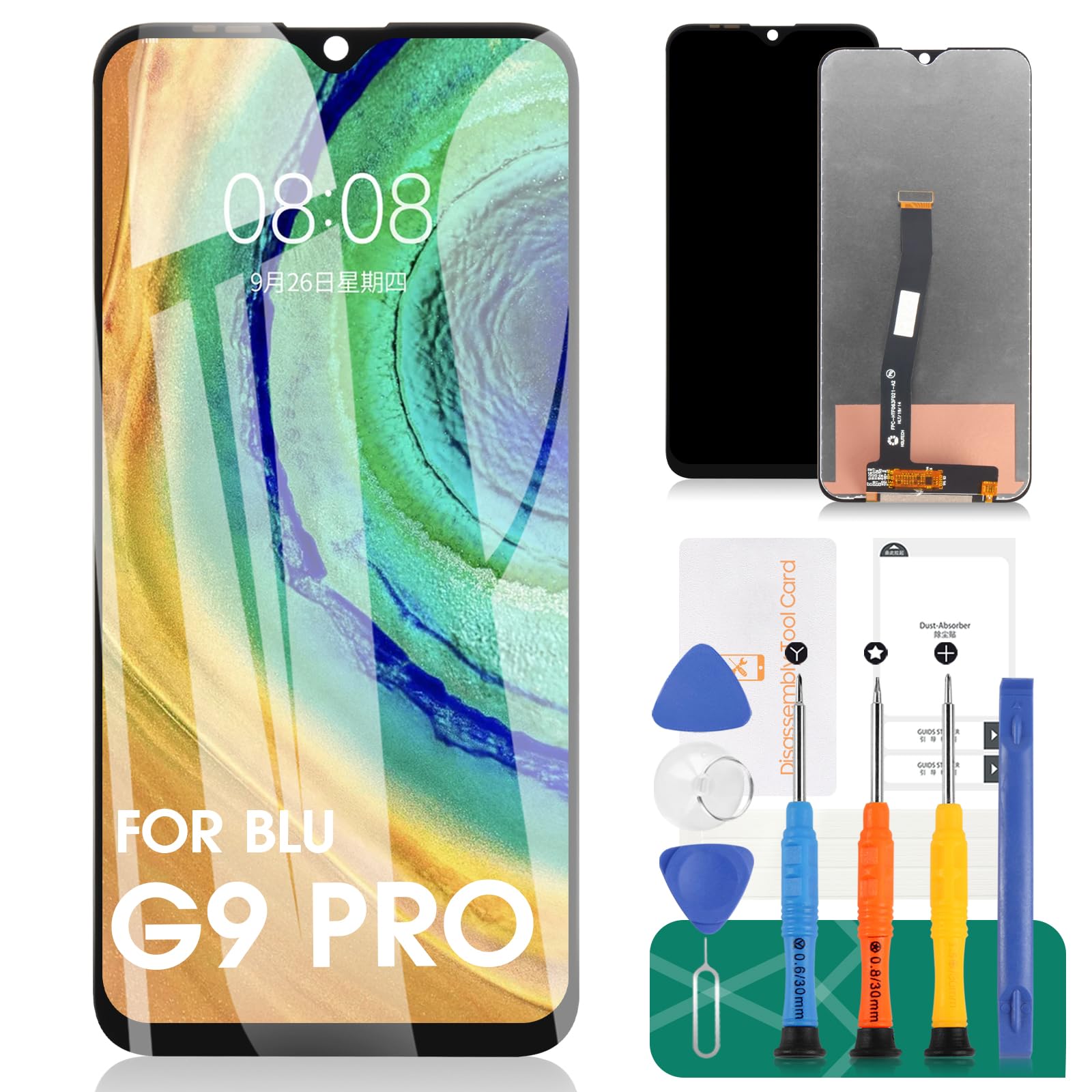 for BLU G9 Pro Screen Replacement for BLU G9 Pro Digitizer Repair Kits for BLU G9 Pro LCD Display Touch Screen Assembly Replacement G0231WW 6.3"