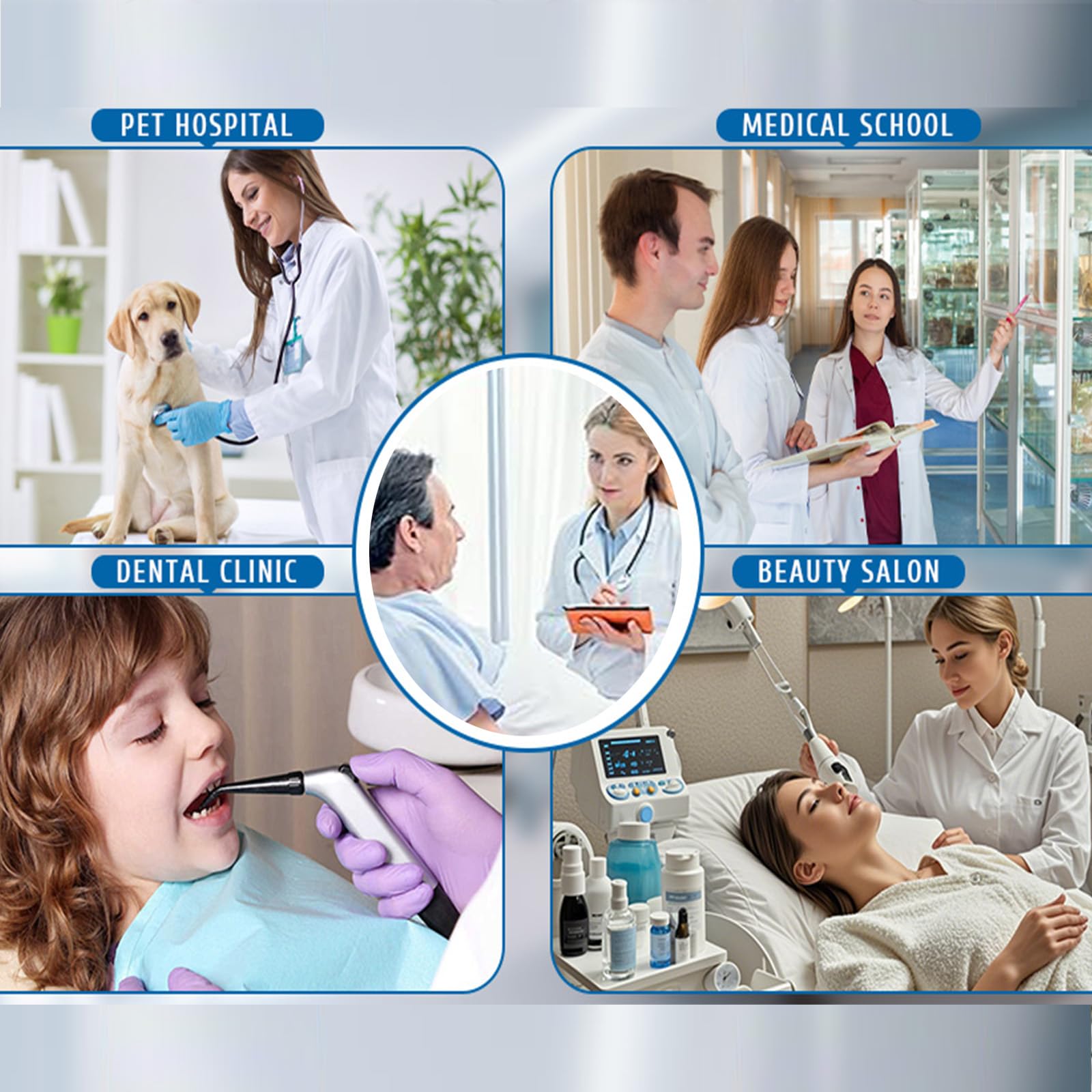 HAOLEI Divisa Sanitaria Donna Cotone Divisa Infermiere Set con Casacca e Pantalone Sanitaria Uniformi Infermiera Ospedaliere con Cordoncino Camice Medico Set Uniforme Camice da Lavoro Donna