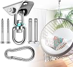 Hammock Hanging Kit, 1200 Lbs Capacity Heavy Duty 360 ° Rotating Hammock Hook Suitable for Hanging Hammock Chair, Aerial Yoga, Boxing Sandbags, Swings, Etc.