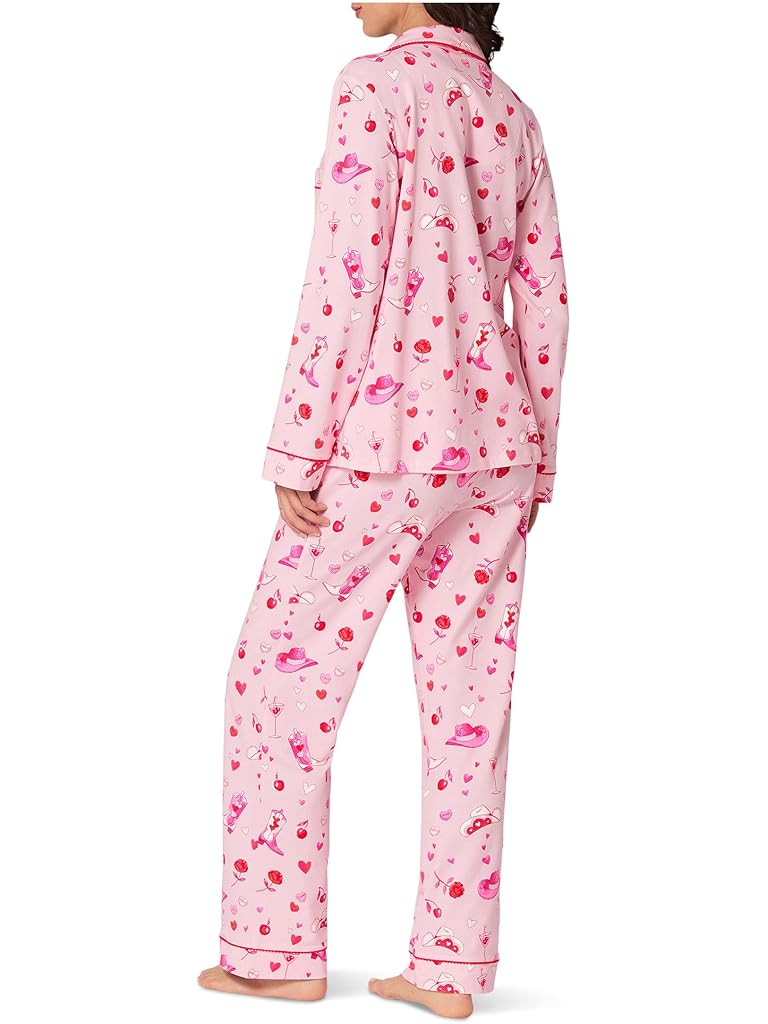 Pink Bedhead PJs Long Sleeve Classic Cotton Knit Pajama Set