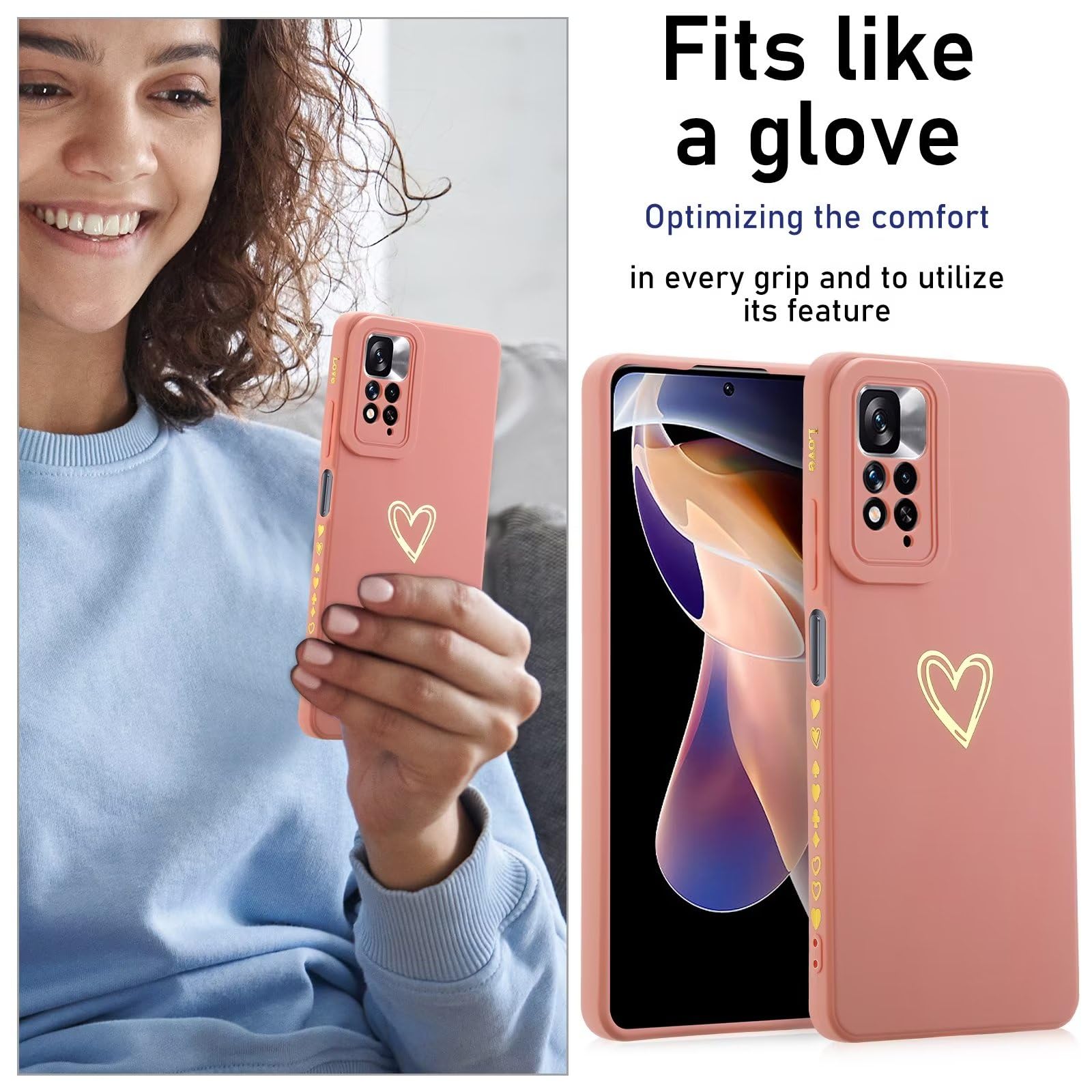 Custodia ILING Per Redmi Note 11 Pro 4G/5G E 11E Pro - Cover Silicone Colorata Con Supporto Anello - Antiturto E Ultrasottile (Viola) - 2