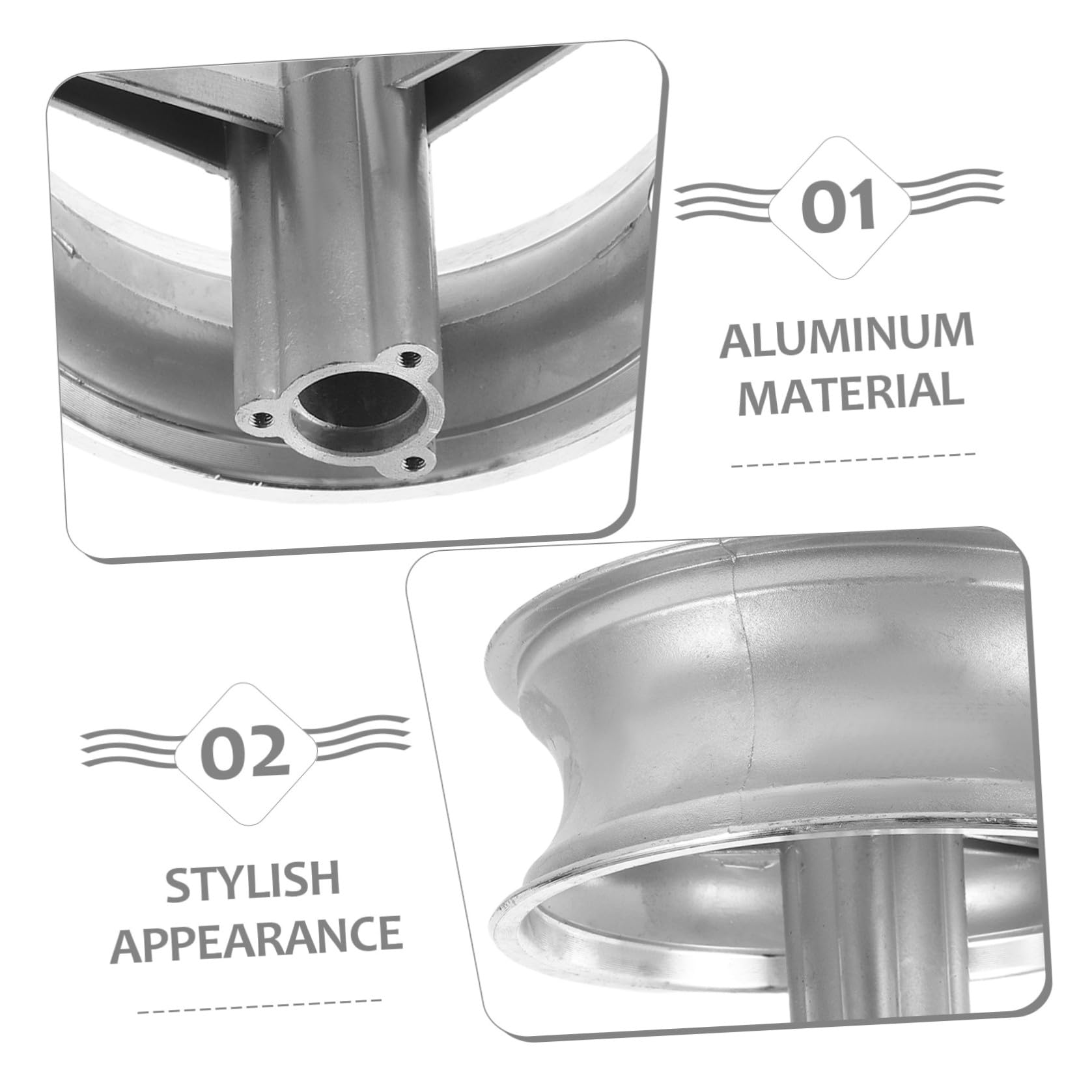 SOLUSTRE 47 Jante Arrière pour Mini-moto Jante de Roue Aluminium pour Stabilité Accrue Adhérence sur Différents Terrains