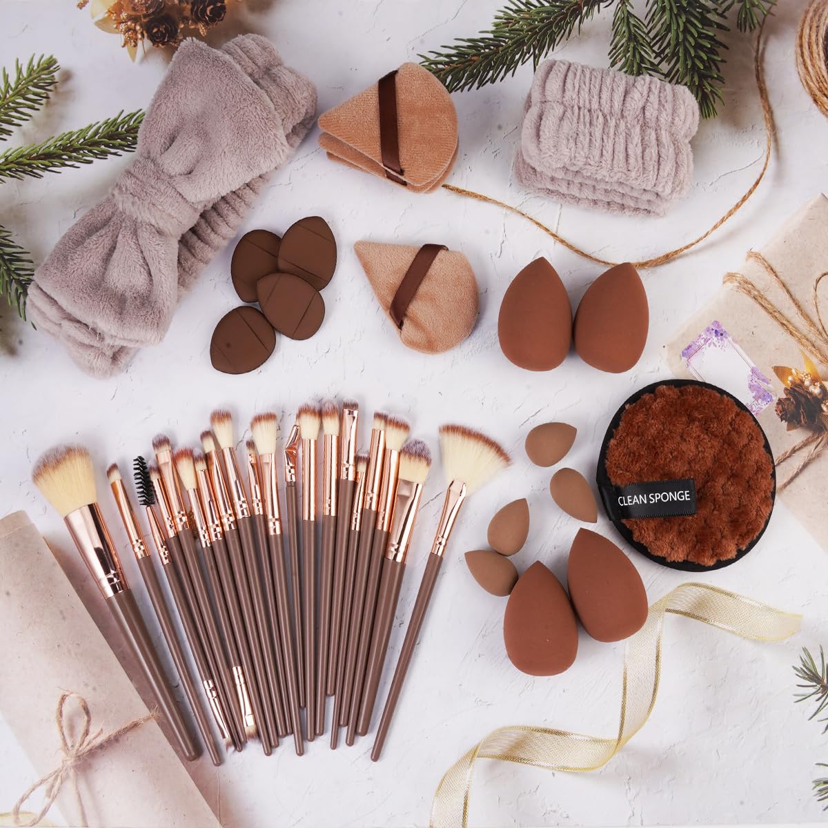 Ensemble De 40 Pinceaux De Maquillage Professionnel, Set De Pinceaux De Maquillage De Haute Qualité En Fibres SynthéTiques Pour Femmes | Outils De Fond De Teint MéLangé | Accessoires De Beauté Premium