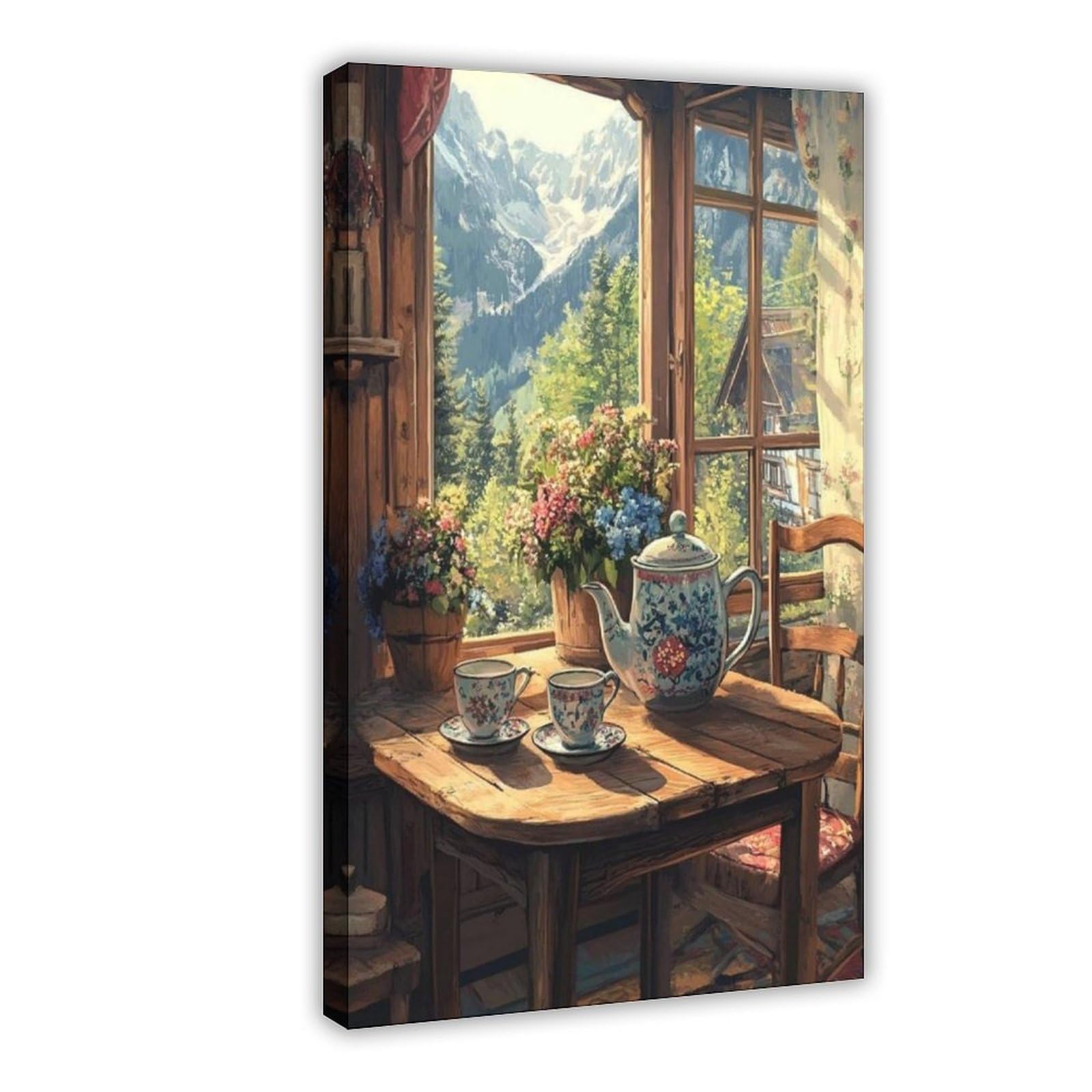 UTGN Teeservice Aus Den 60er Jahren Leinwandposter Schlafzimmer Dekor Landschaft Dekor Geschenk 50 x 75 cm