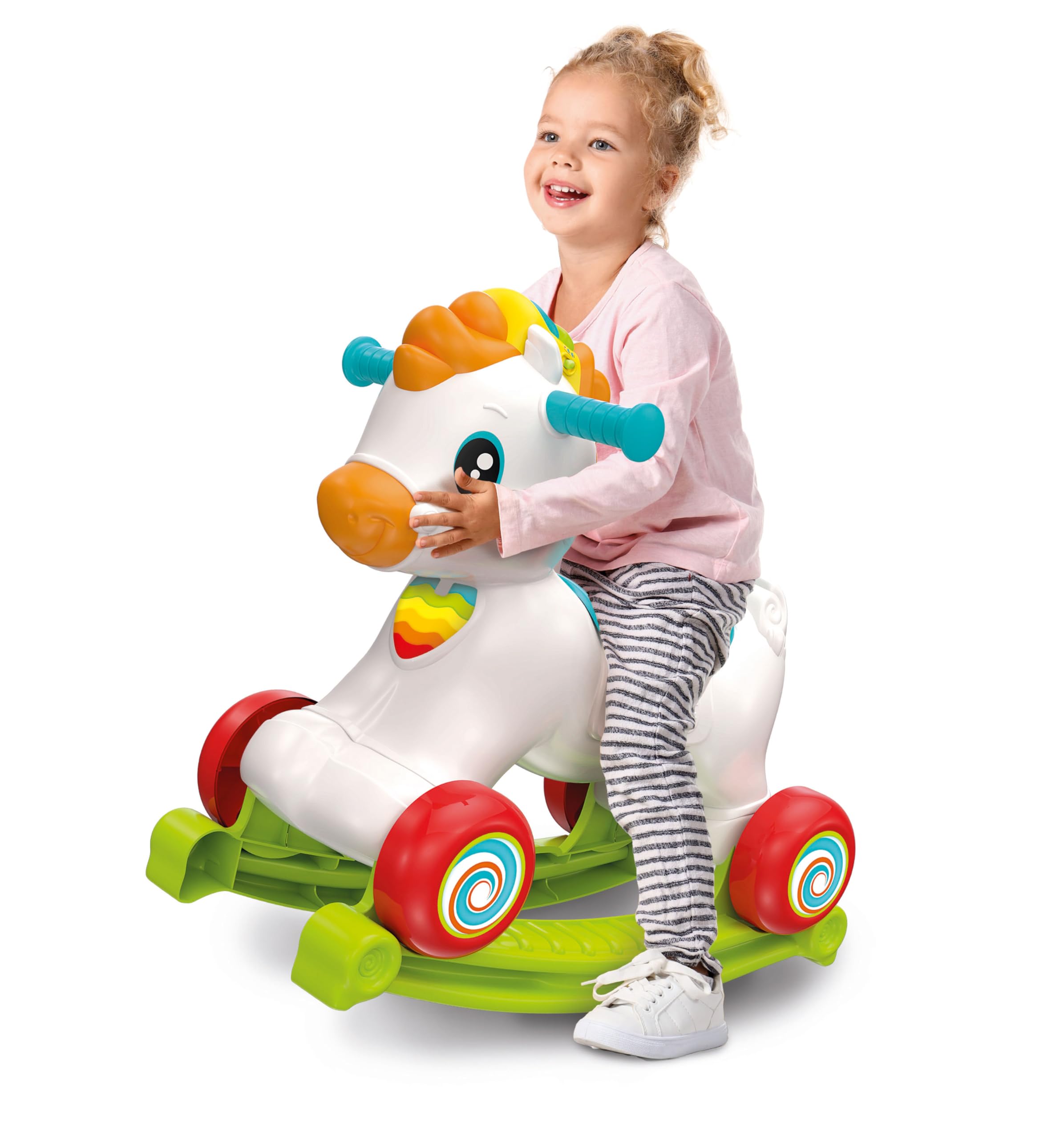 Baby Clementoni 3 in 1 Schaukel-Pony - Schaukelspielzeug für Babys & Kleinkinder ab 12 Monaten - 17882 von Clementoni