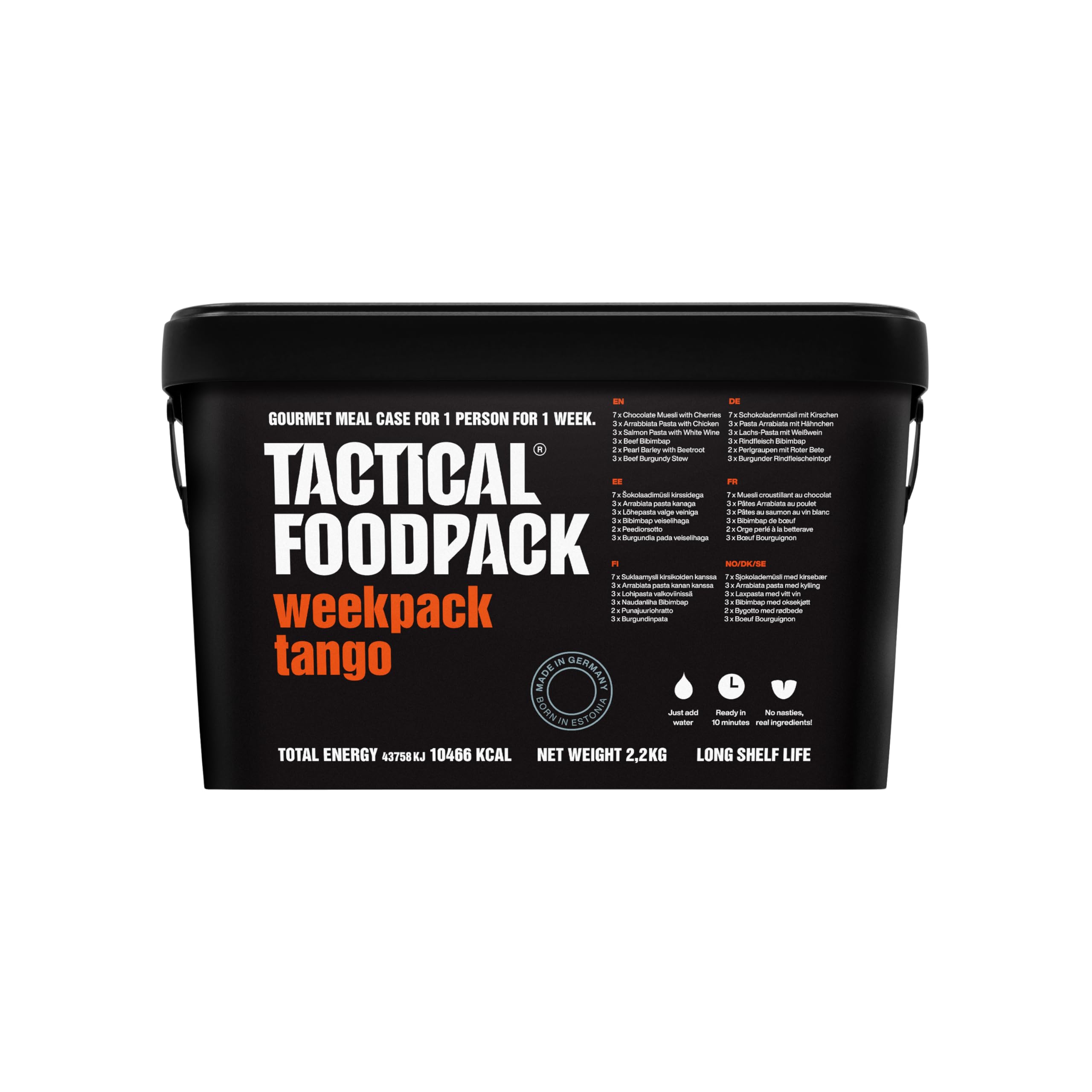 Tactical Foodpack Weekpack Tango (21 Mahlzeiten) - Gefriergetrocknete Mahlzeiten I zum Verzehr bereit I MRE I Survival I Outdoor Nahrung I Trekking Nahrung I Expedition I Office