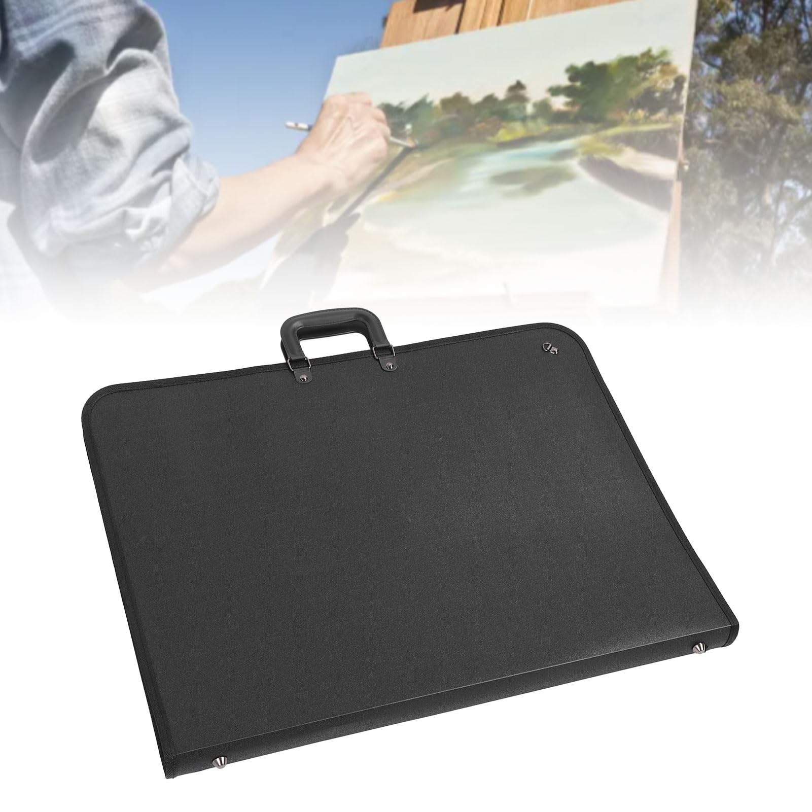Zeichenbrettbeutel 45x62cm Schwarzes PVC Leichtes Kunstportfolio -Hülle Poster -Board -Aufbewahrungstasche