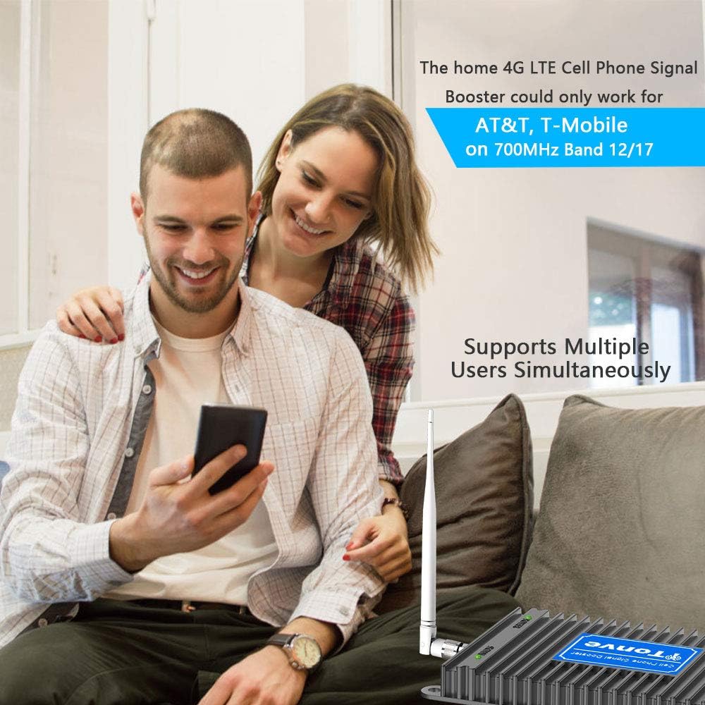 cell phone signal booster for att 700mhz 4g lte band 1217 mobile signal repeater amplifier antenna kits for home and office improve 5g 4g lte data r