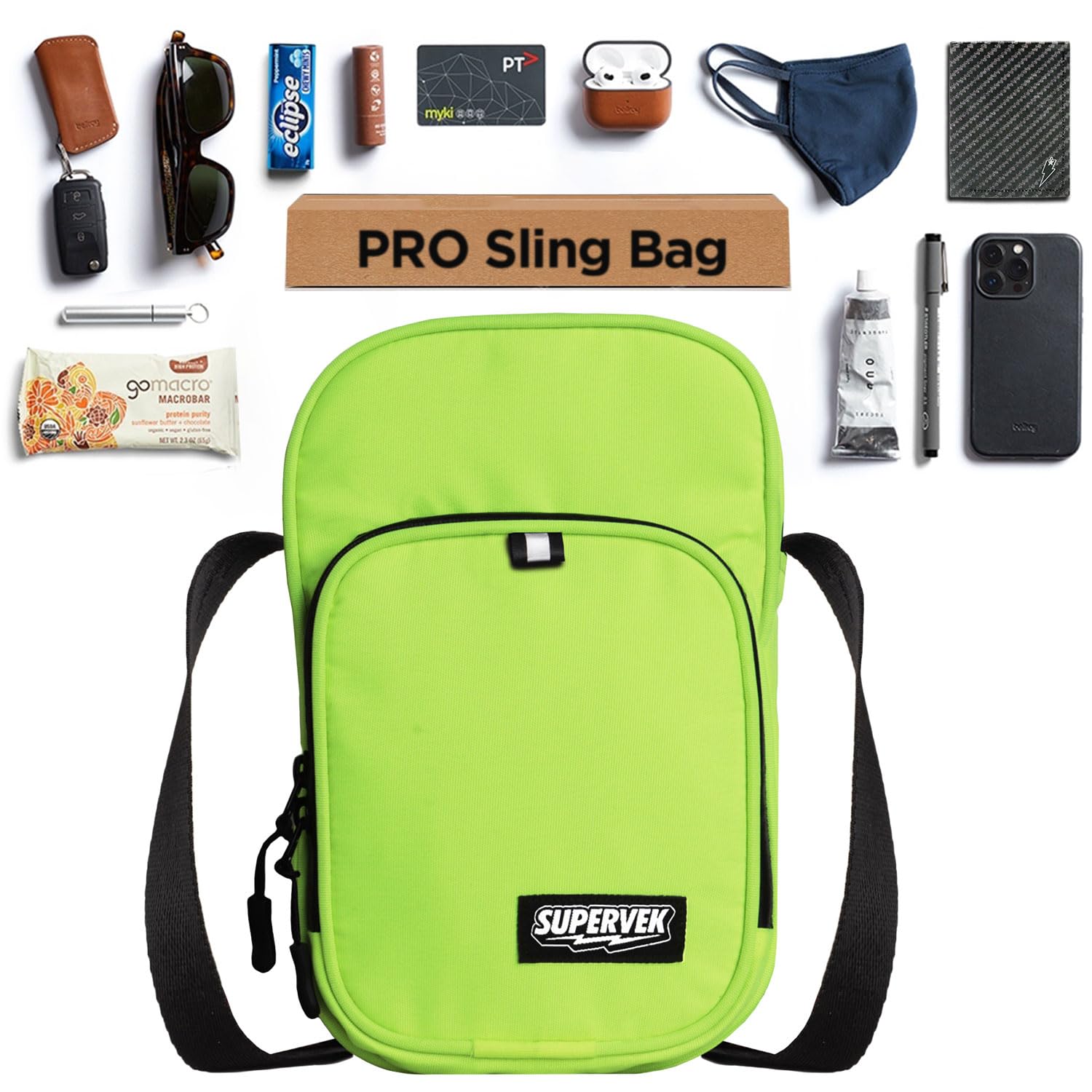supervek Sling Bag for Men | Crossbody One Side Bag for Man | Shoulder Mini Sling Bag for Men | Cross Body Small Hand Bag for Boys & Mens for Travel Office Passport Outdoor Messenger Bags Black-picture-40