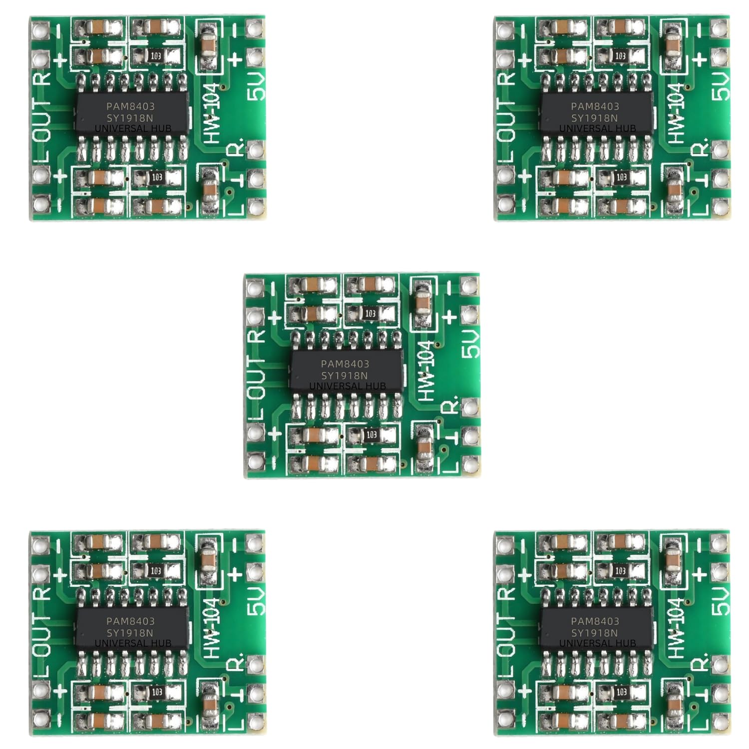 Universal hub Pam8403 5V Two Channel Stereo 3W+3W Audio Amplifier modules-image-10