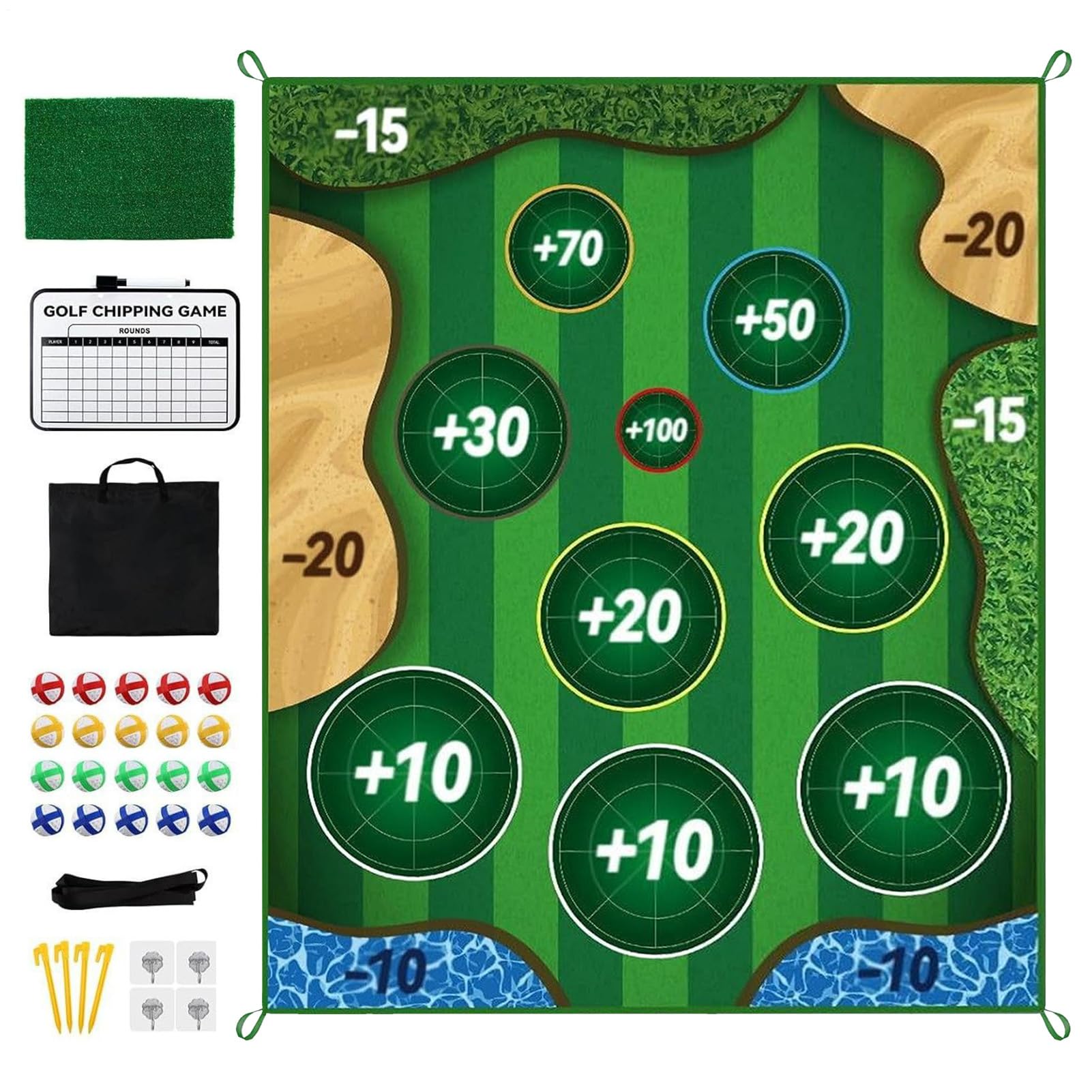 Mata Do Ćwiczeń Golfa Sprzęt Sportowy Do Treningu | Dwustronna Mata Do Ćwiczeń Golfowych Do Użytku Na Zewnątrz, W Domu, Na Podwórku, Na Polu Golfowym, W Biurze, Na Trawniku, W