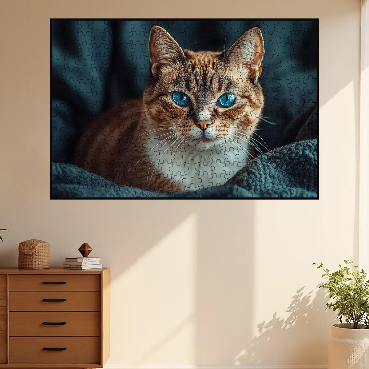 Puzzle 3000 sztuk koty, drewniane puzzle zwierzęce, klasyczne wyzwanie puzzle dla całej rodziny, zabawki puzzle litery na plecach, oryginalne prezenty dla mężczyzn wystrój -2079
