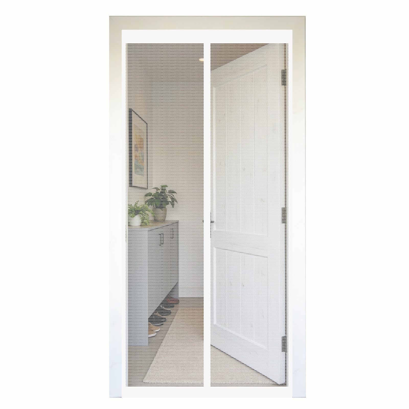 Wuxxiang White Magnetic Screen Door 220 X 160 Cm Keeps Bugs Out, Lets Fresh Air In, No Gap, Snap Shut Automatically, Hands Free Heavy Duty Door Screen For Living Room, Bedroom, Patio,