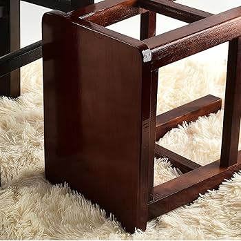 Amazon｜THLD スツール 角型 ブラック 木製 四角 椅子 チェア 腰掛け