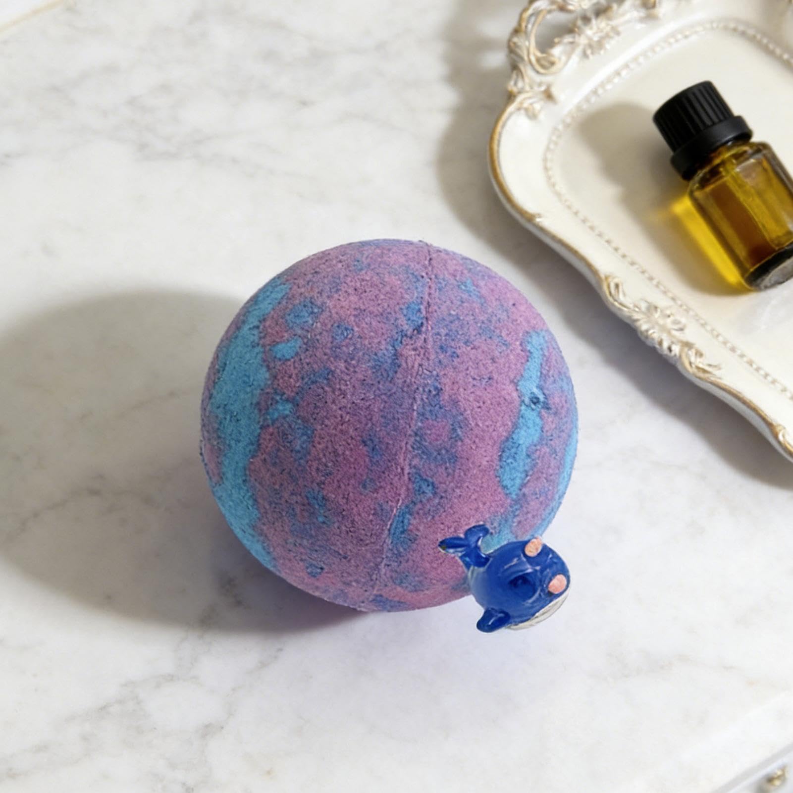 Bombe da bagno frizzanti per bambini 6 Pezzi di Bolle Colorate Profumate | Palline da Vasca per Bambini con Giocattoli Luminosi al Buio per Vasca Casa Festa Vacanze Spa Centro Infanzia Hotel