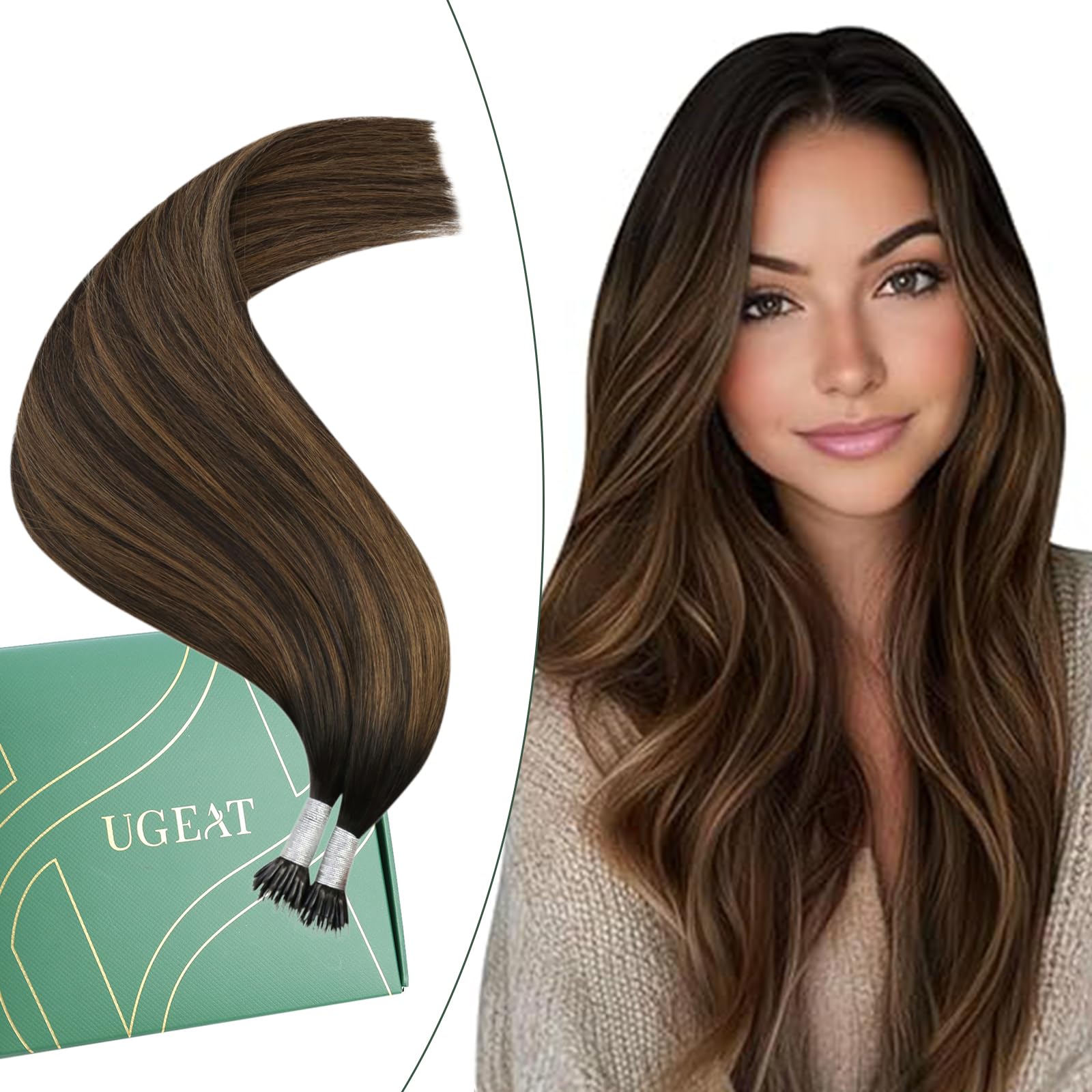 Ugeat Bondings Extensions Echthaar Remy Extensions Echthaar Bondings Haarverlängerungen Pre Bonded Hair