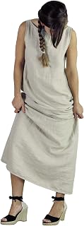 100% Linen dress summer/linen dress washed/linen linen summer clothes long linen dress