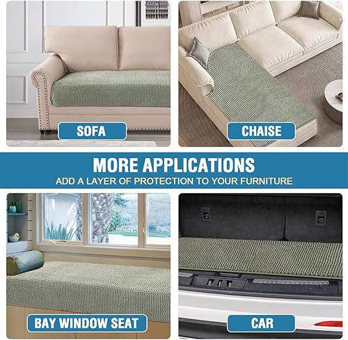 Miniatura 6 de H.VERSAILTEX Funda de felpilla de felpa para cama de perro, funda gruesa y suave para sofá de 3 cojines, funda antideslizante resistente al agua,