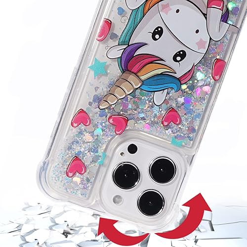 Miniatura 10 de Funda de Navidad con purpurina compatible con iPhone 14 Pro, funda con purpurina de mariposa transparente y suave de TPU para mujeres, bonita funda