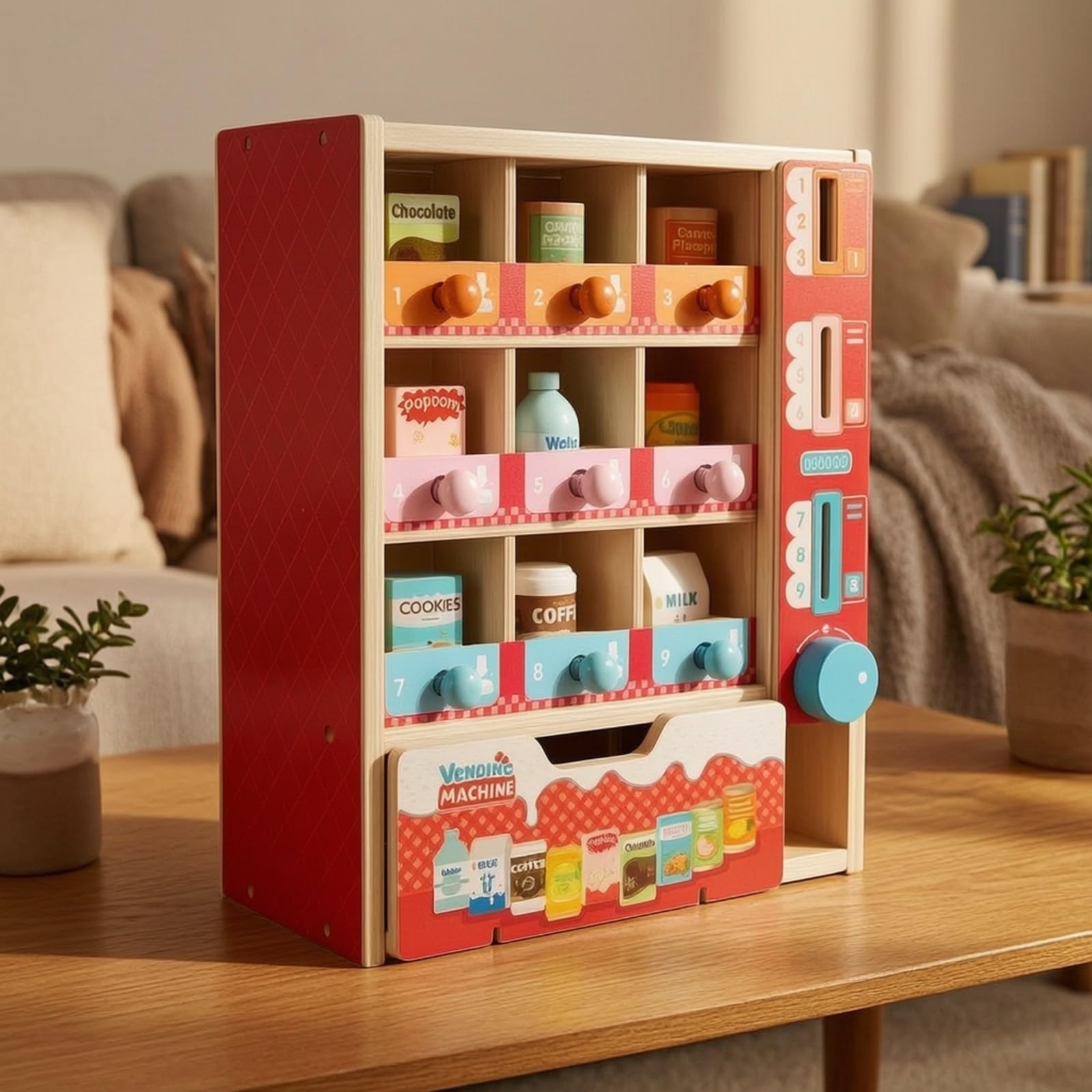 Qianly Distributeur Automatique Éducatif | Distributeur Pièces, Coloré, Machine Automatique, pr École Maternelle, Pits
