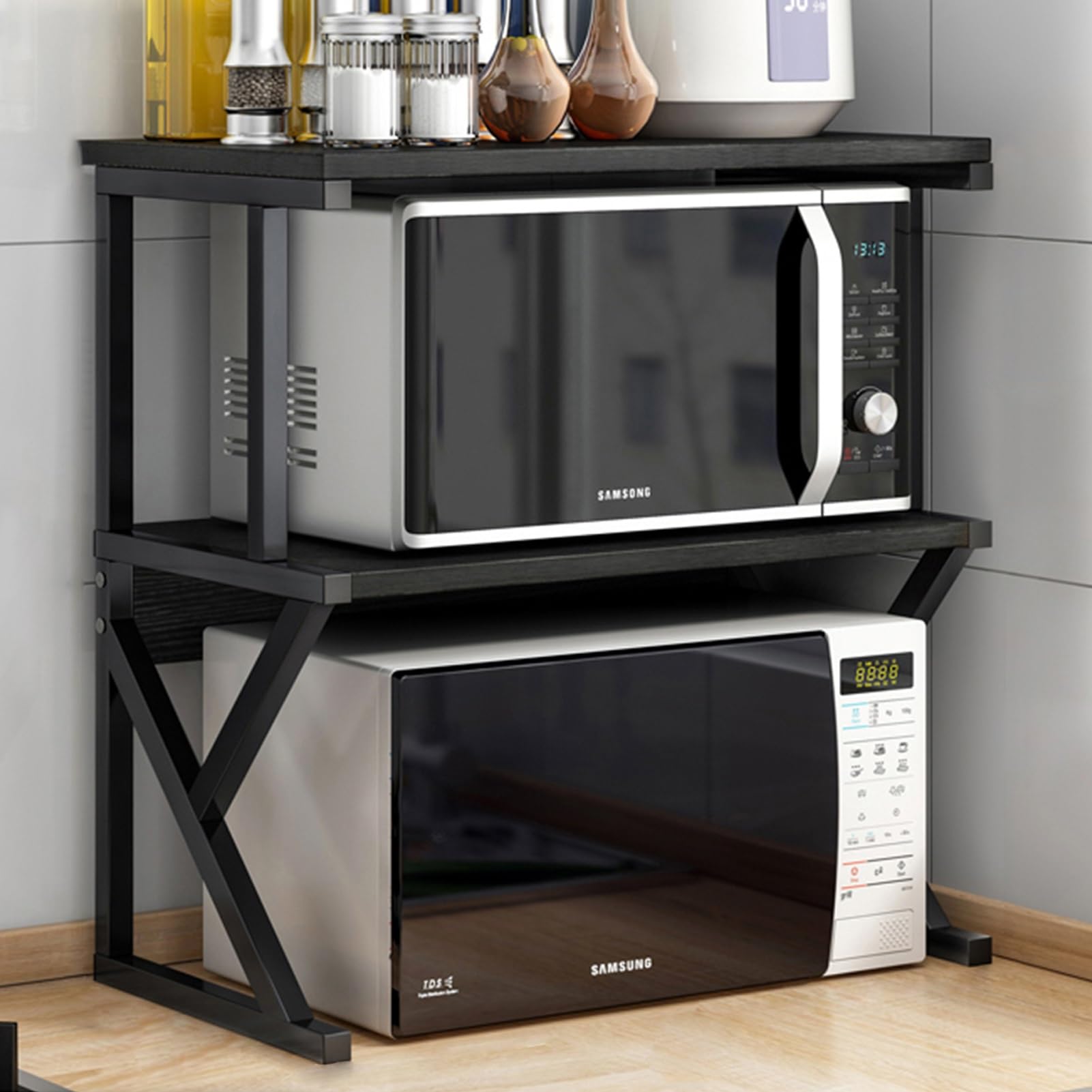 Durable Electric Oven Holder Shelf Countertop Microwave Organizer Steel Kitchen Rack/a/34.5Cm